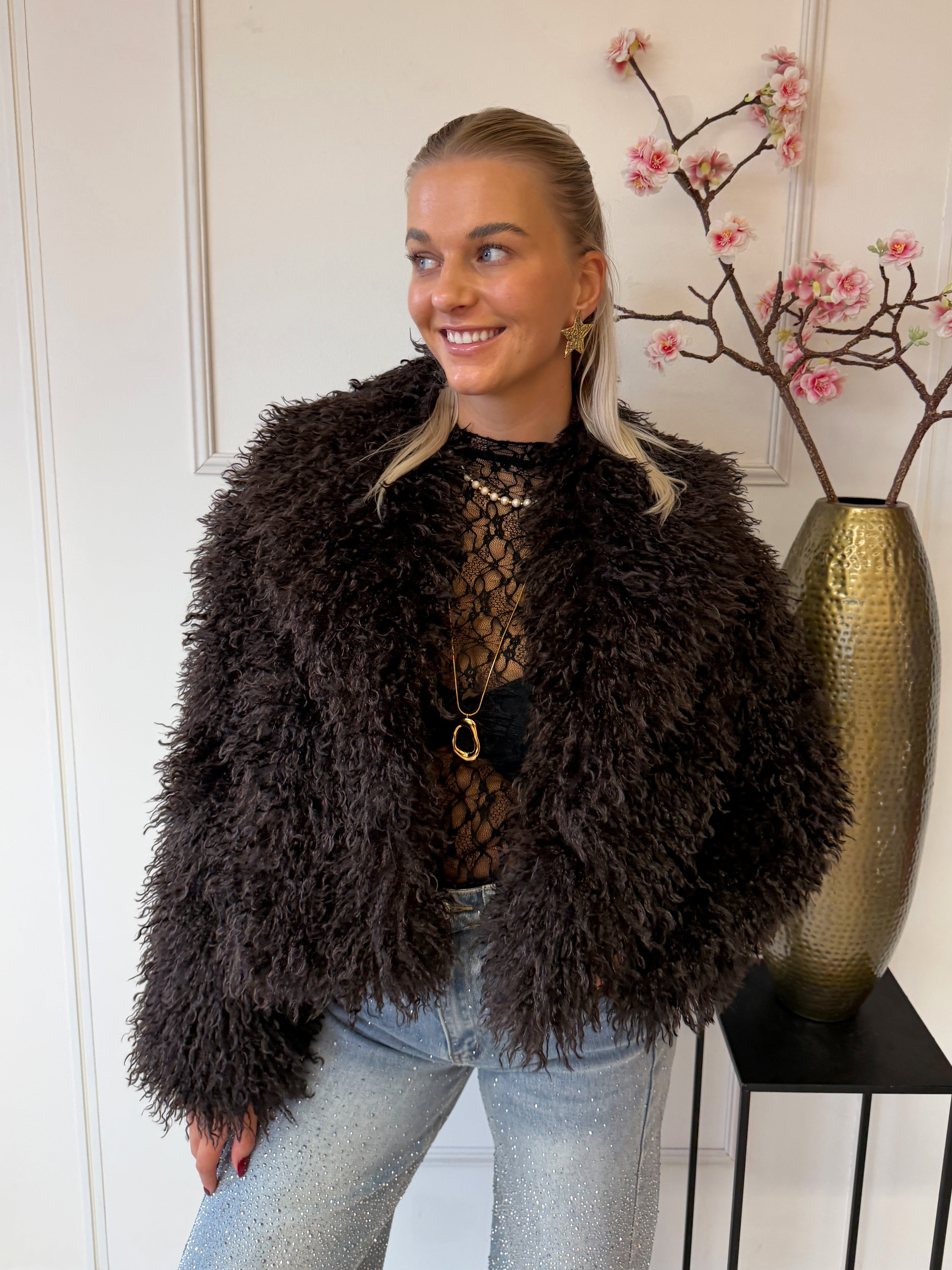 Fluffy Jas | Donkerbruin