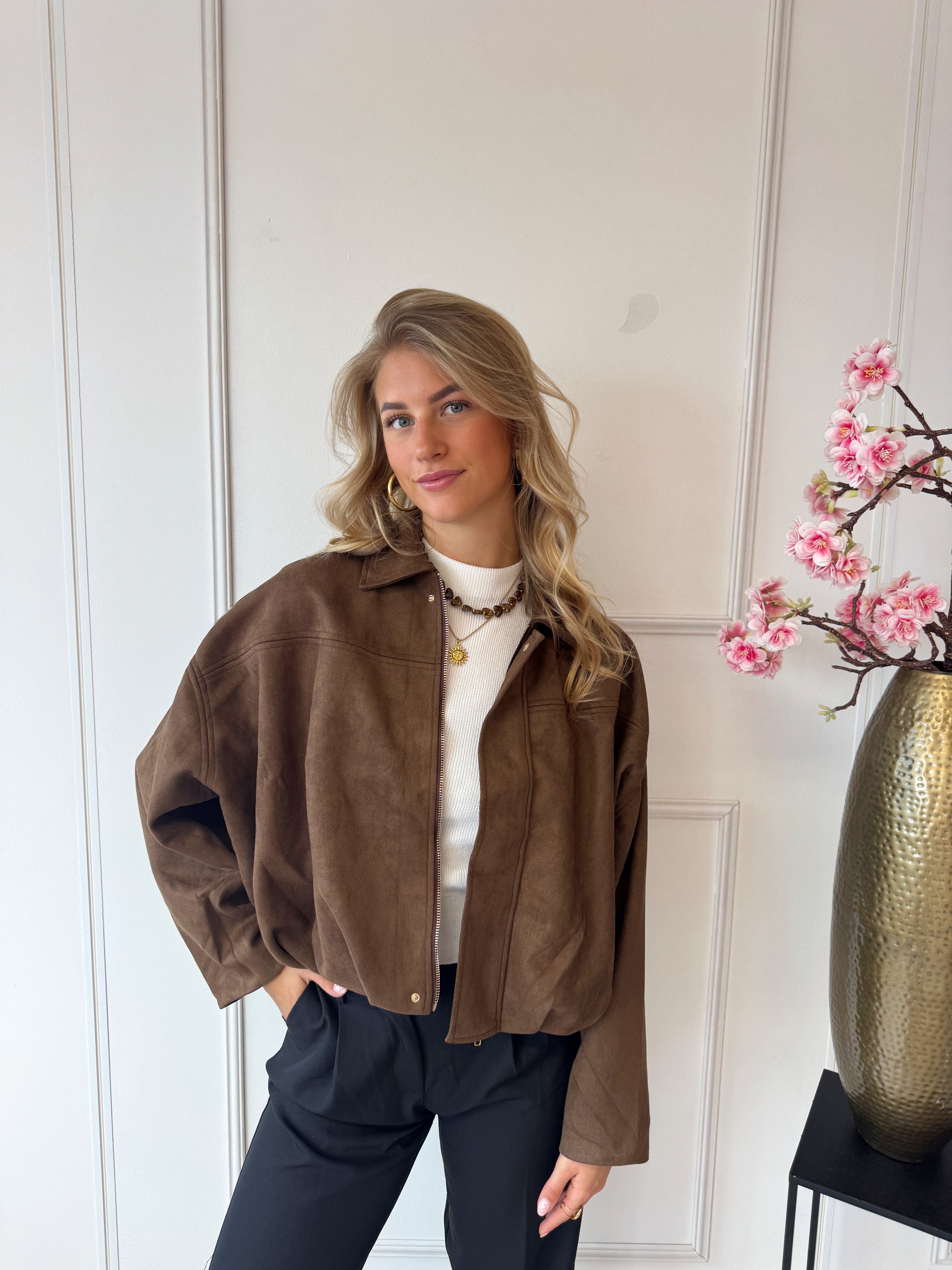 Suede Daimy Jas | Bruin