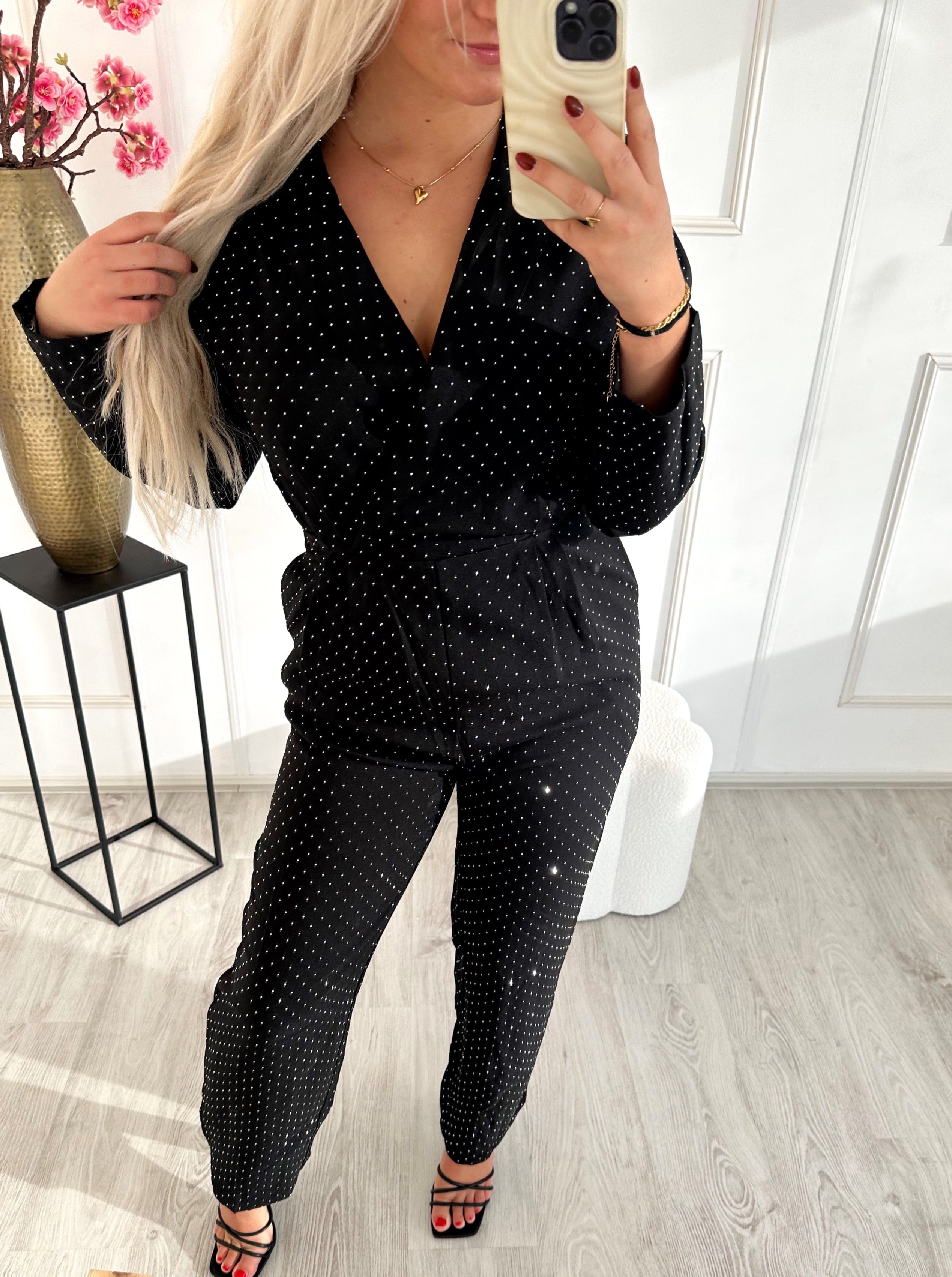 Limited Diamond Jumpsuit | Zwart