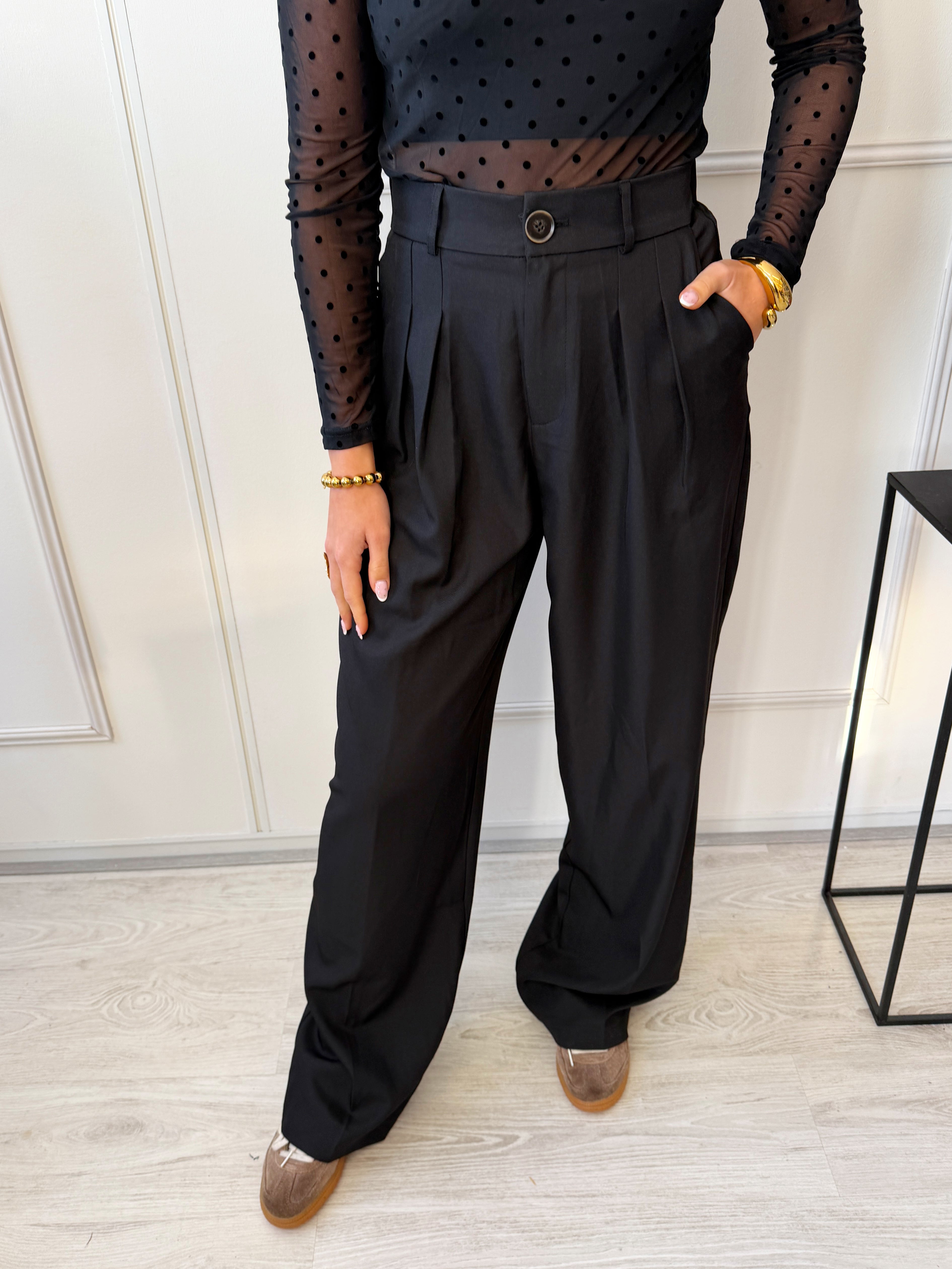 Oversized Boxy Pantalon | Zwart