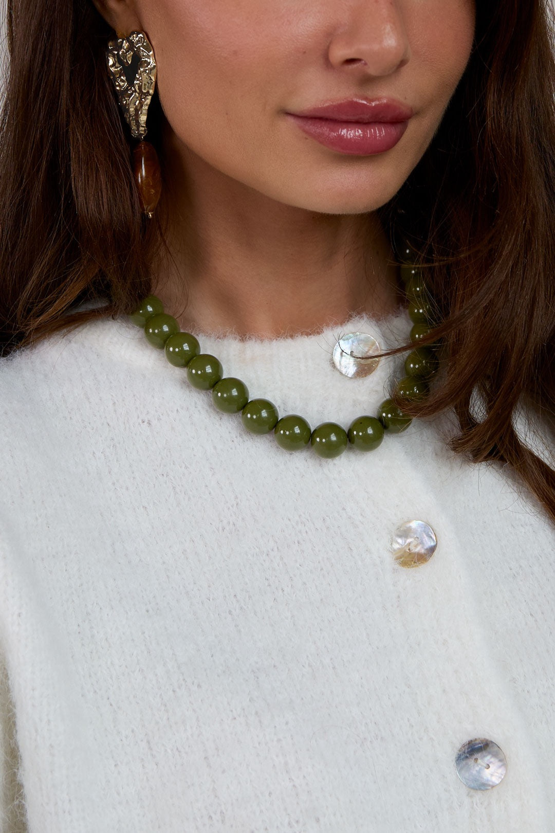 Grote Kralen Ketting | Groen
