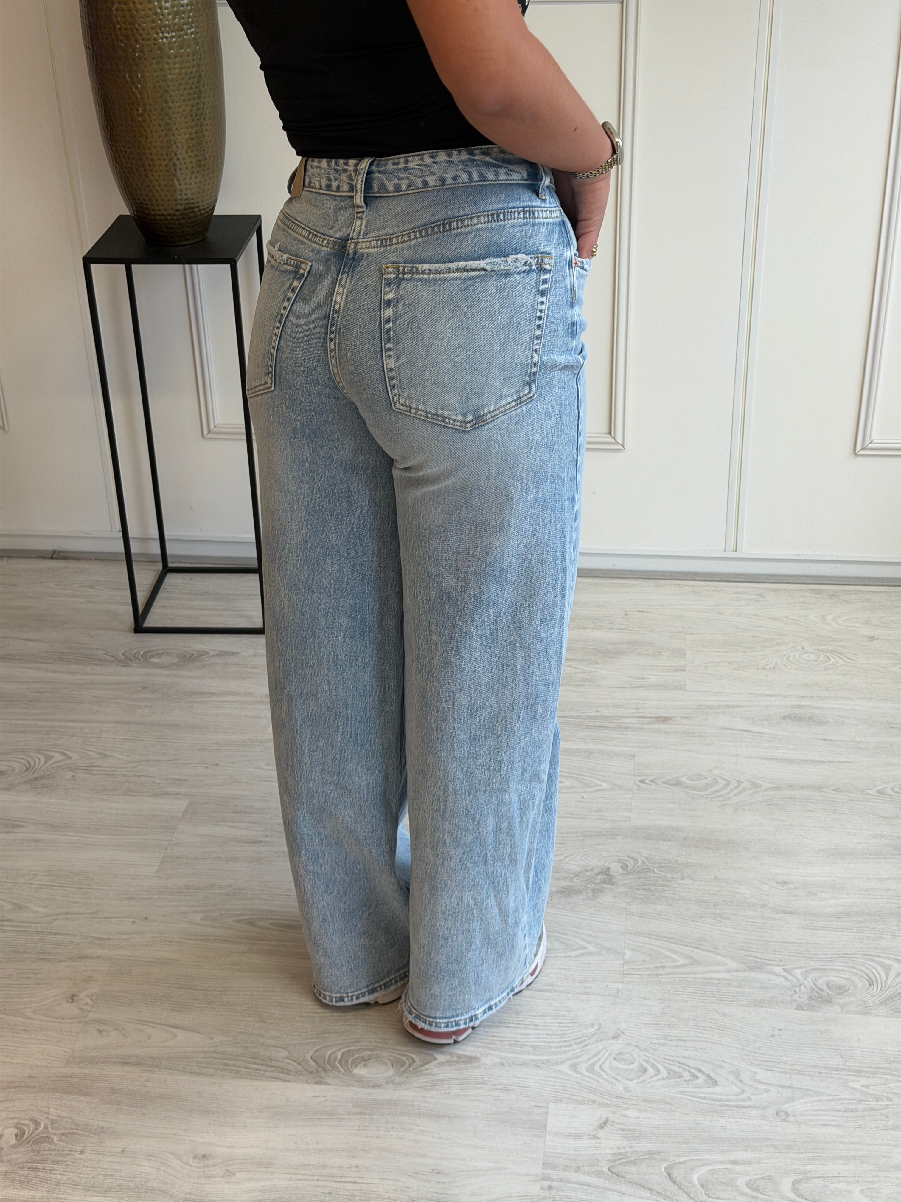 Omslag Stretch Jeans | Blauw