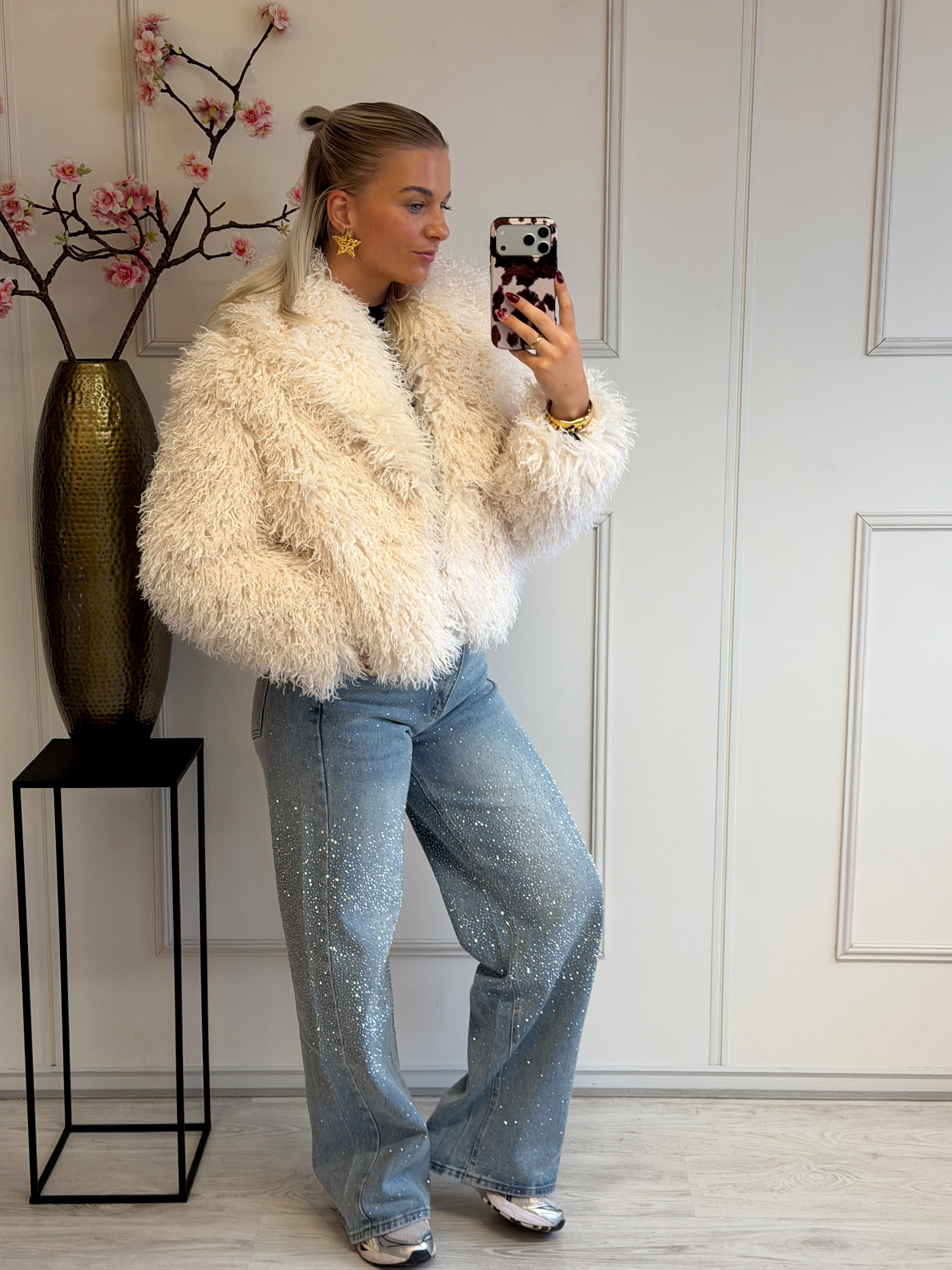 Limited Glitter Jeans | Blauw