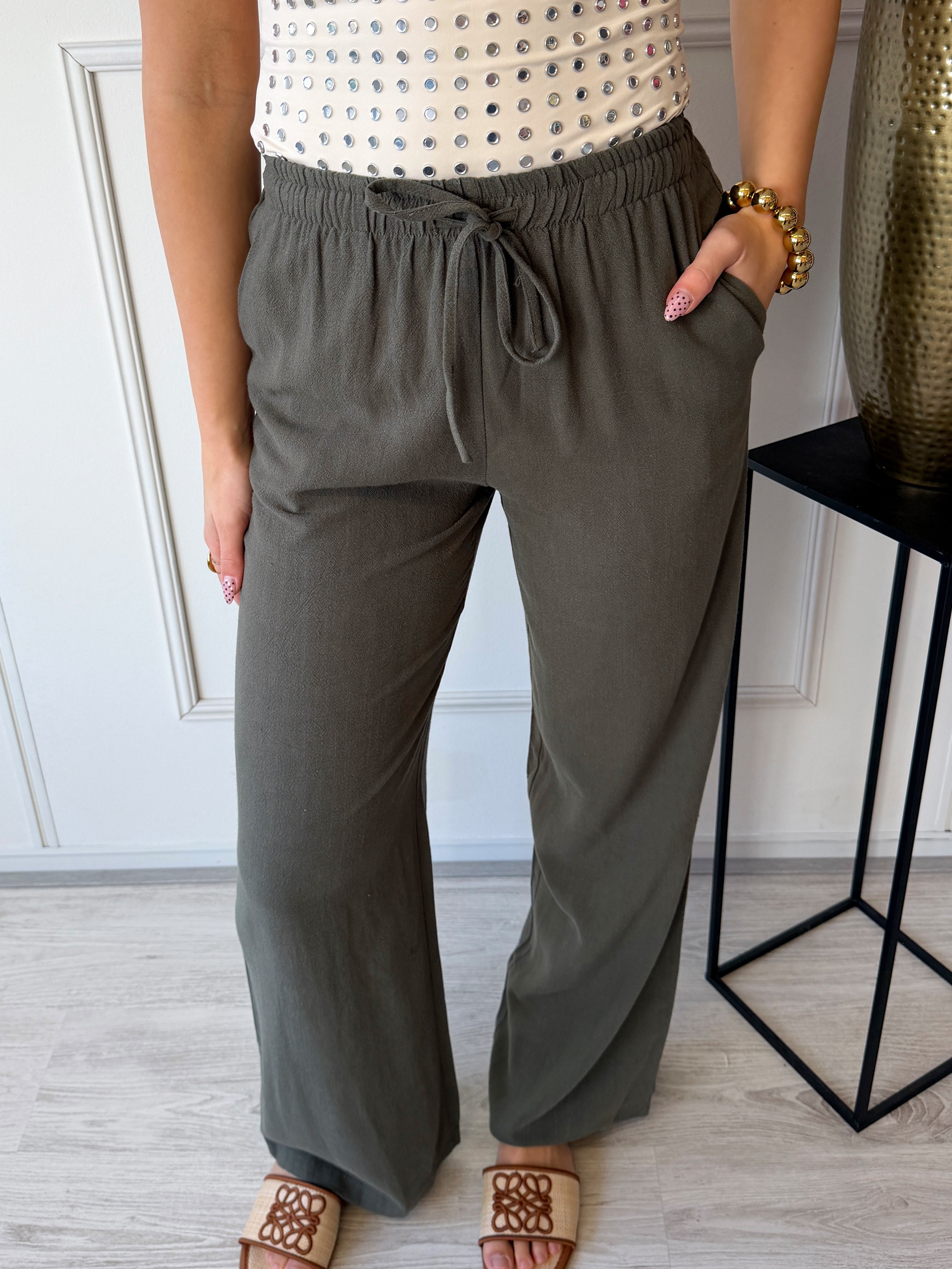 Linnen Broek | Khaki
