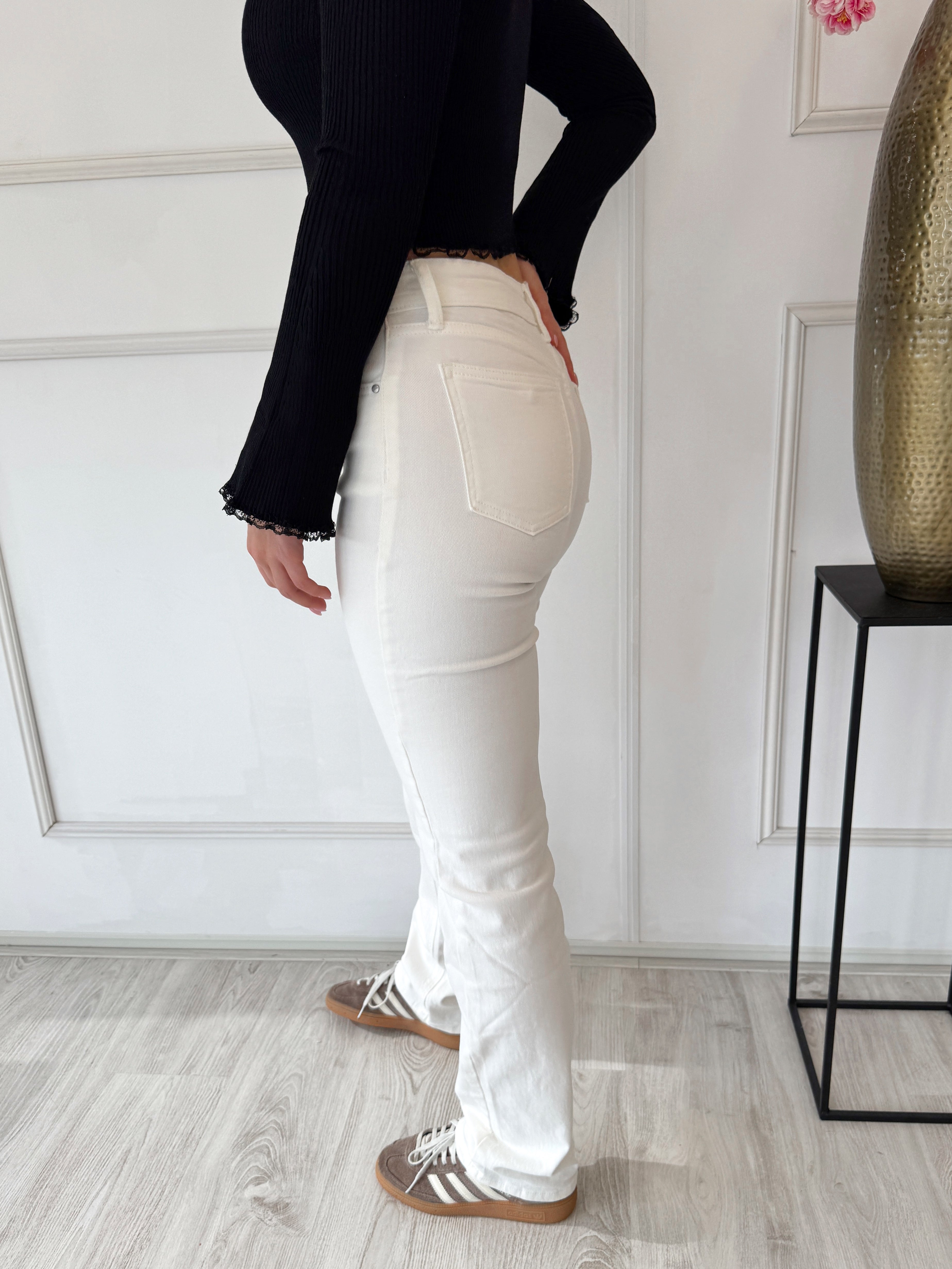Mid Waist Tall Straight Jeans | Wit