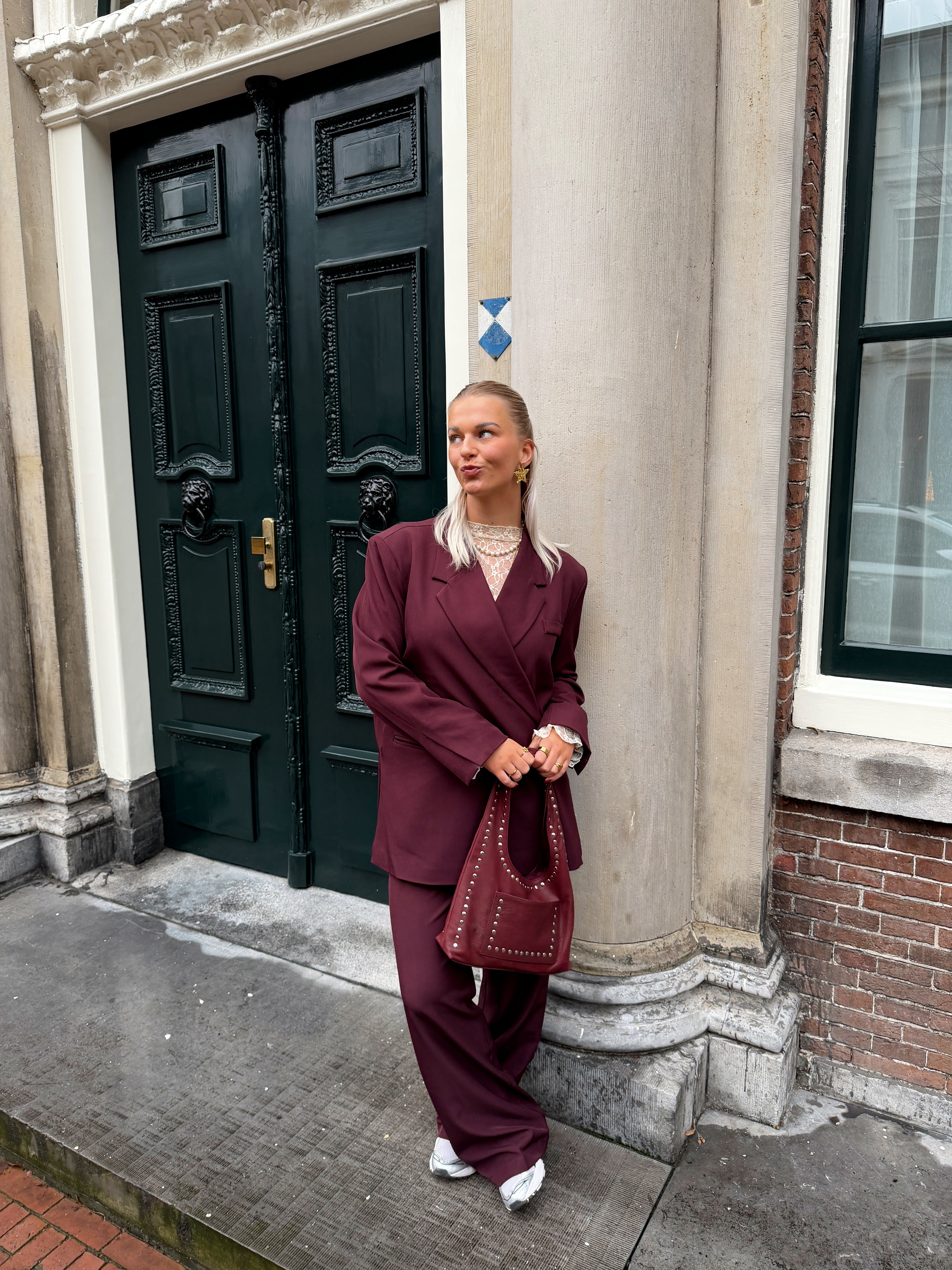 Oversized Boxy Pantalon | Bordeaux