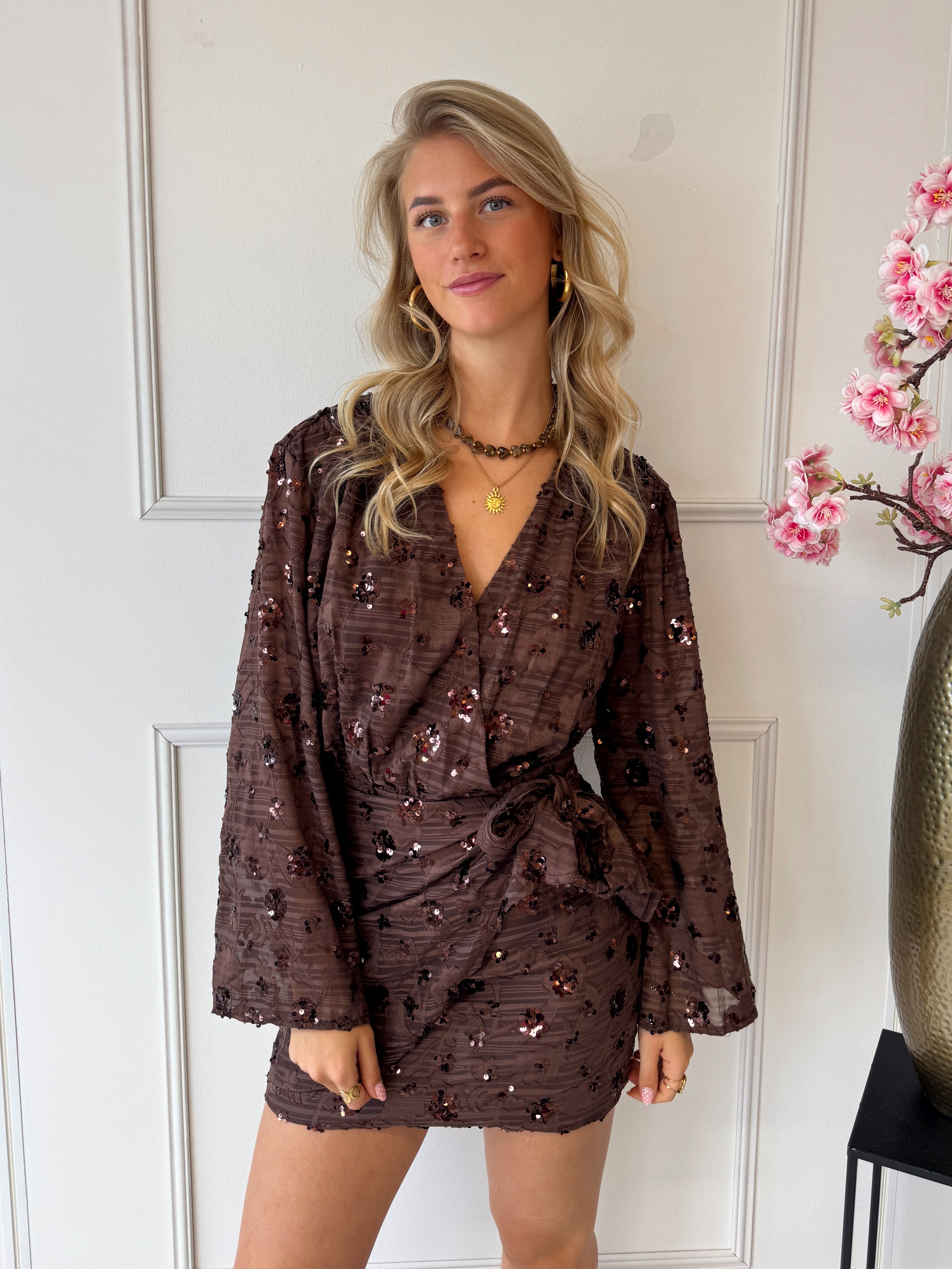Autumn Glam Jurkje | Bruin