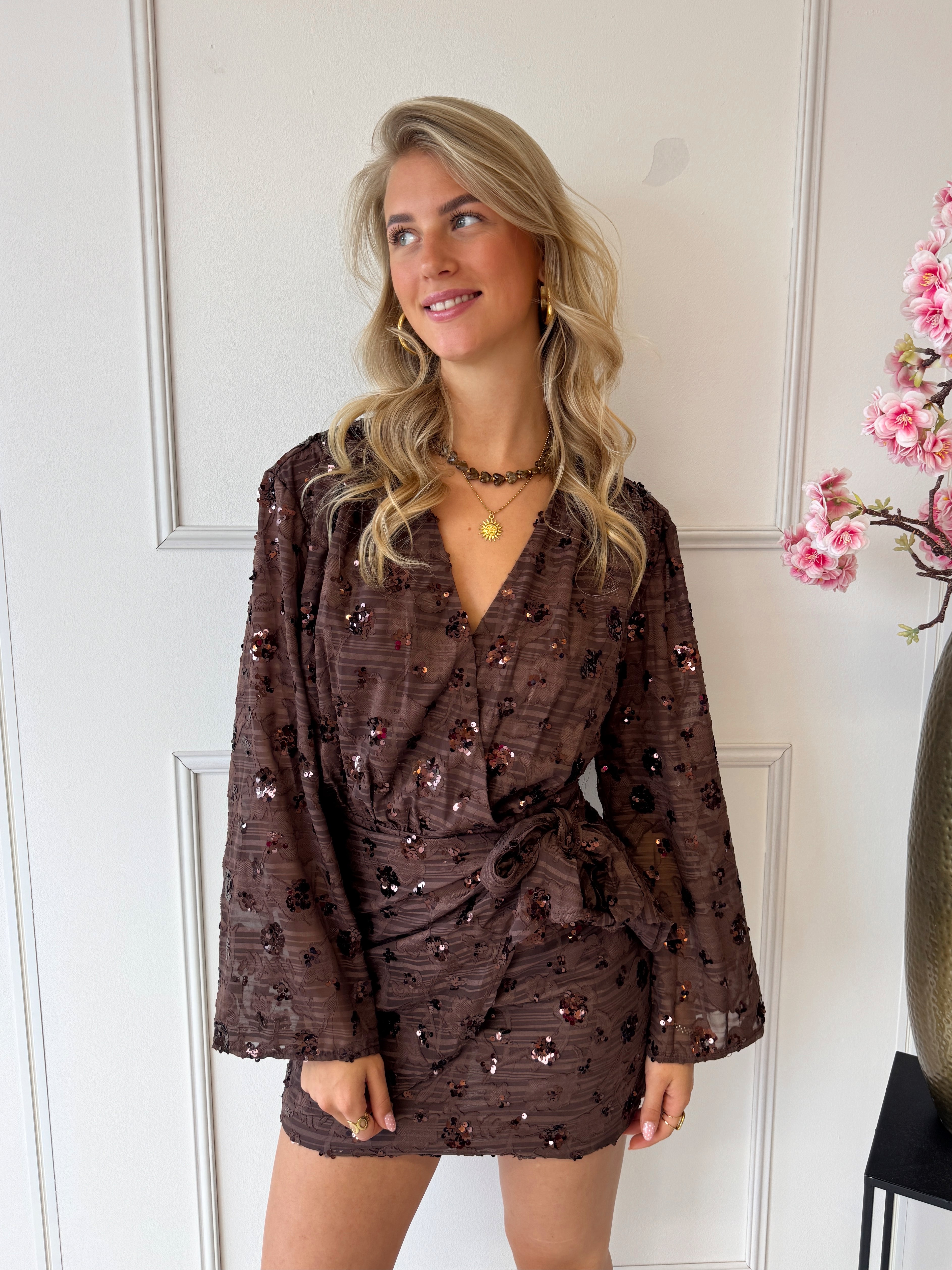 Autumn Glam Jurkje | Bruin