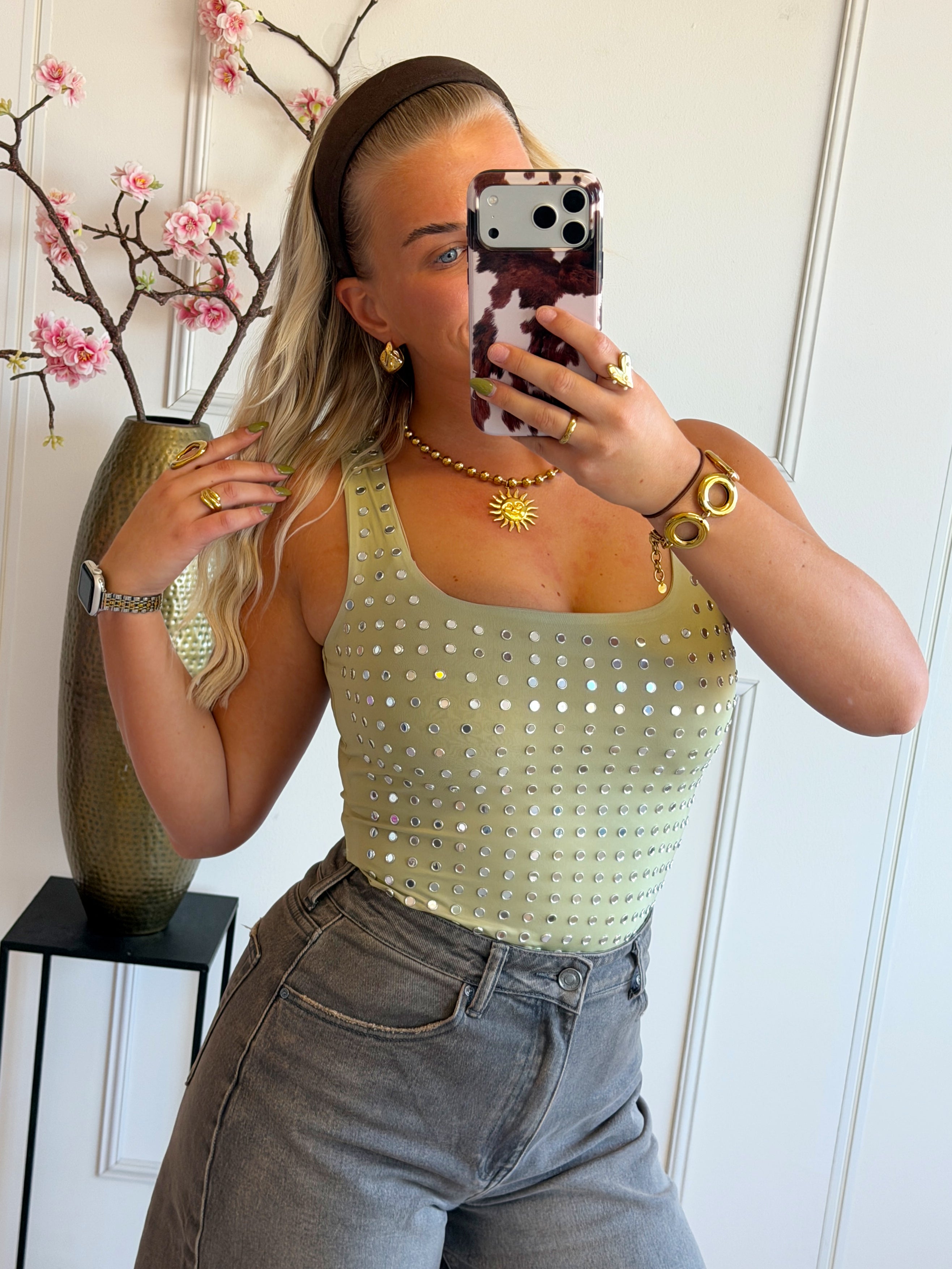 Limited Studs Body | Pistache