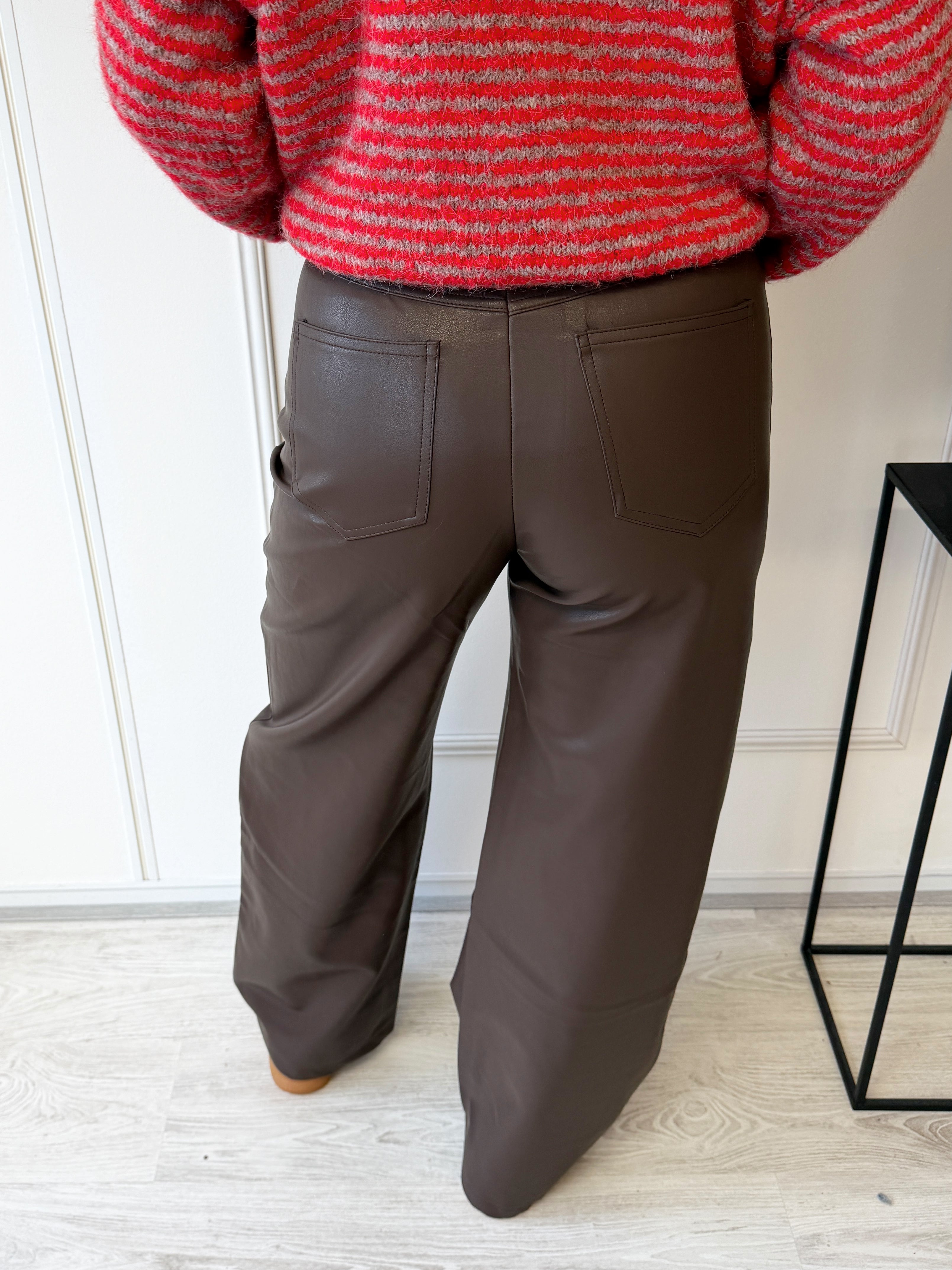 Coated Broek | Bruin