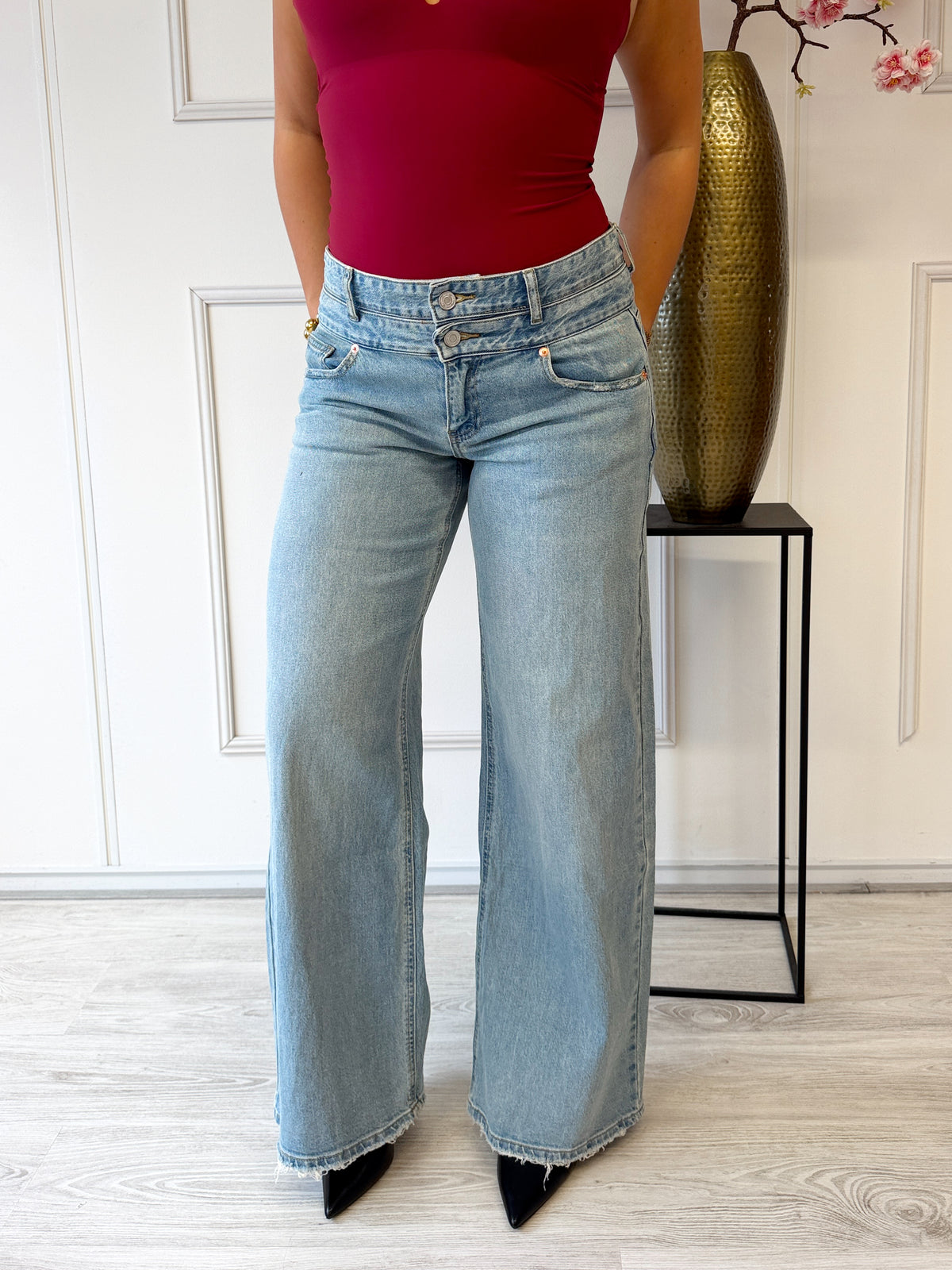 Double Denim Jeans | Blauw