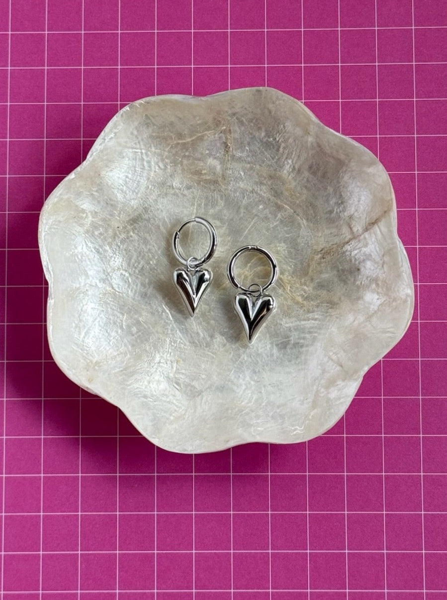 Love Hartjes Oorbellen | Zilver