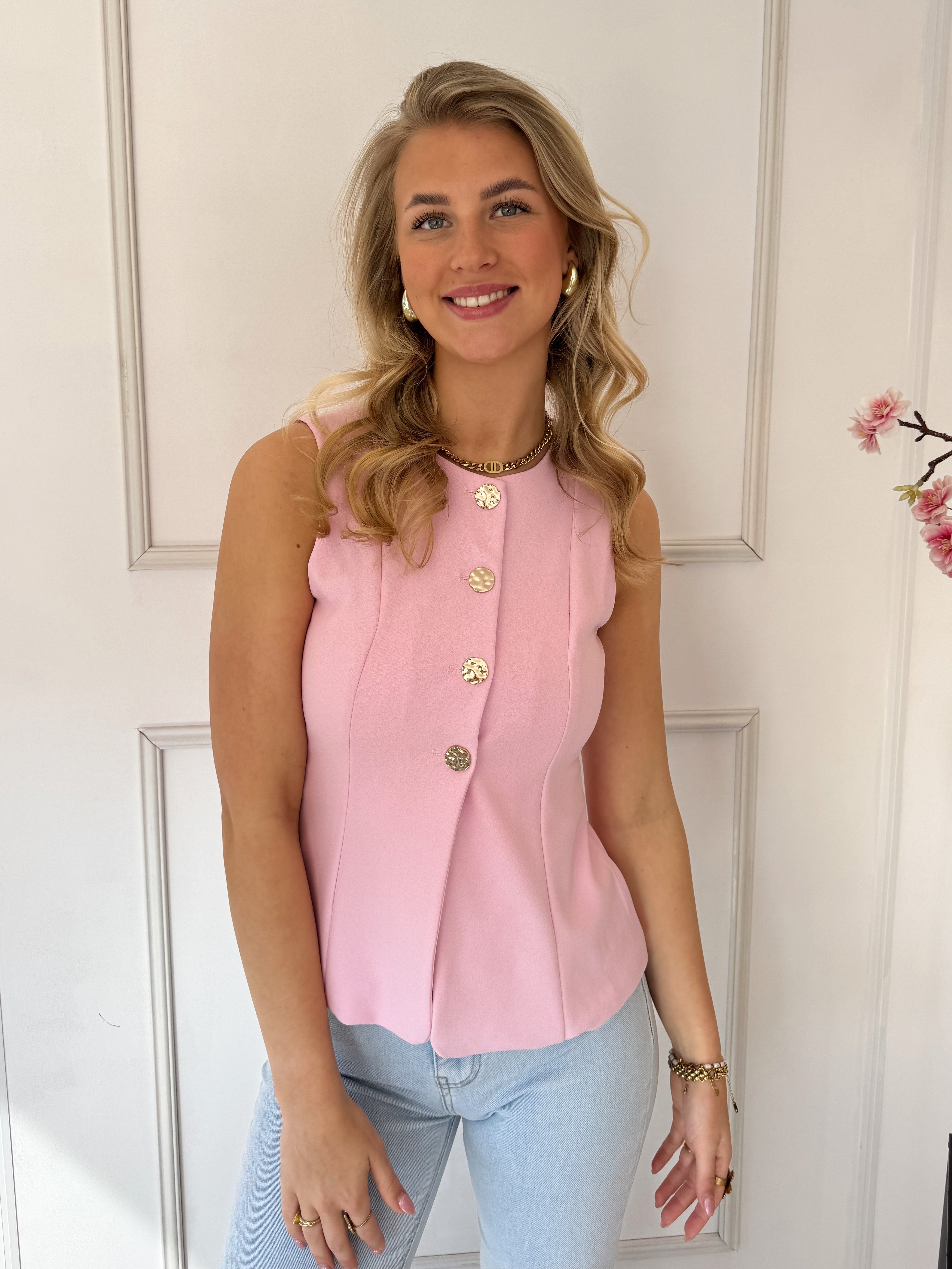 Amber Gilet | Roze