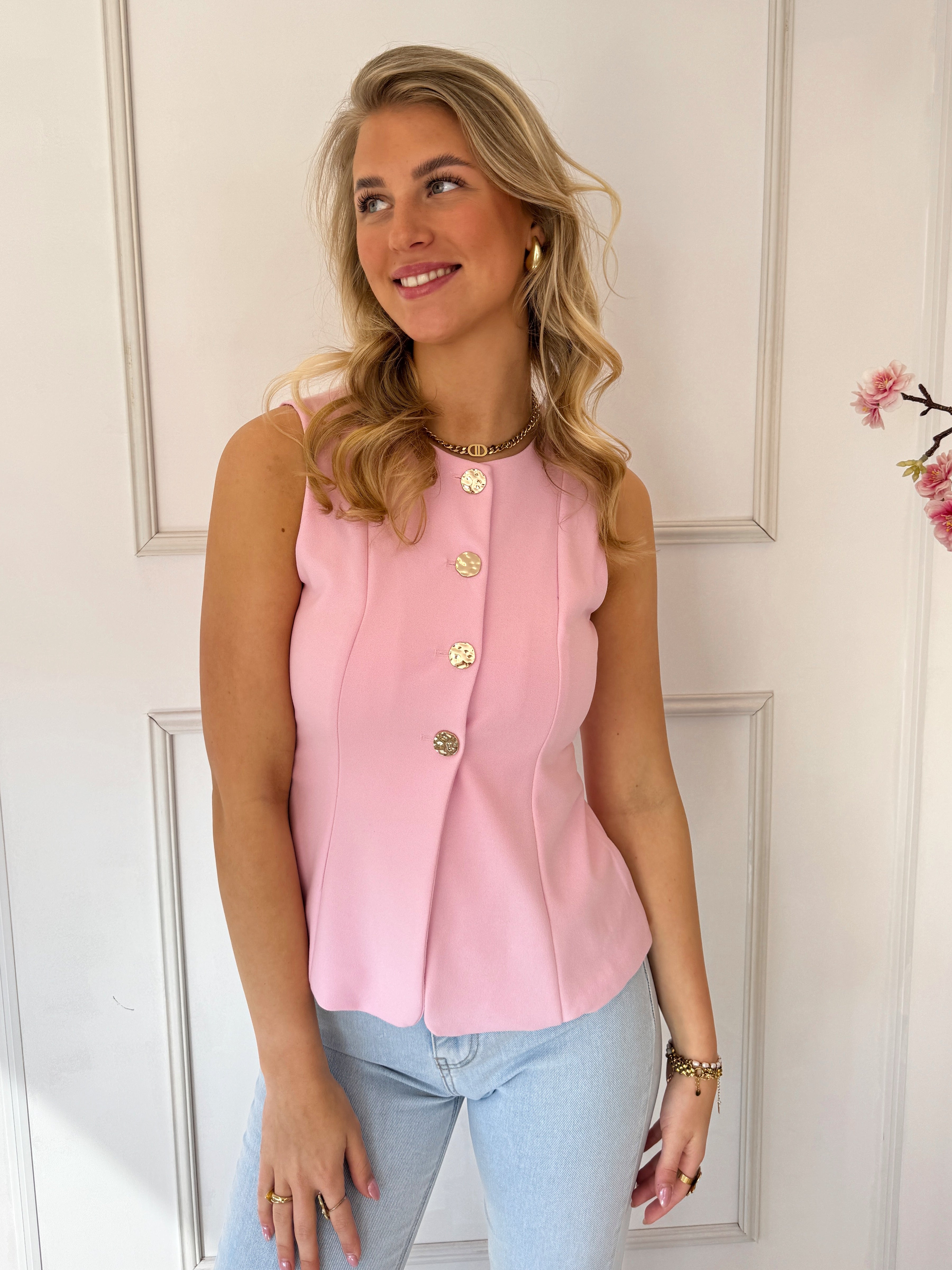 Amber Gilet | Roze