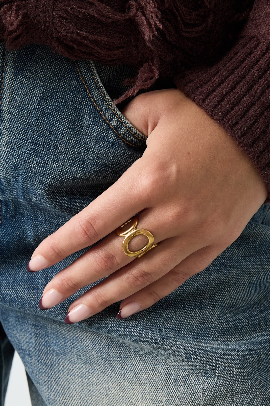 Open Circle Ring | Goud