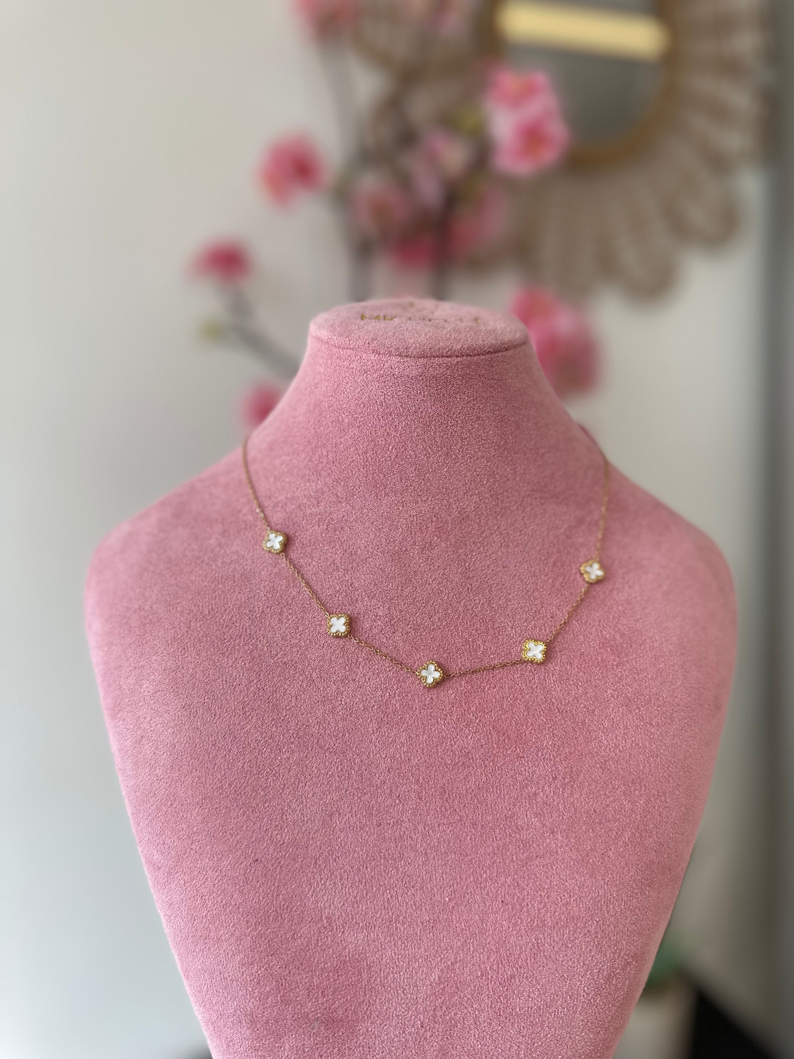 Klaver ketting | Wit