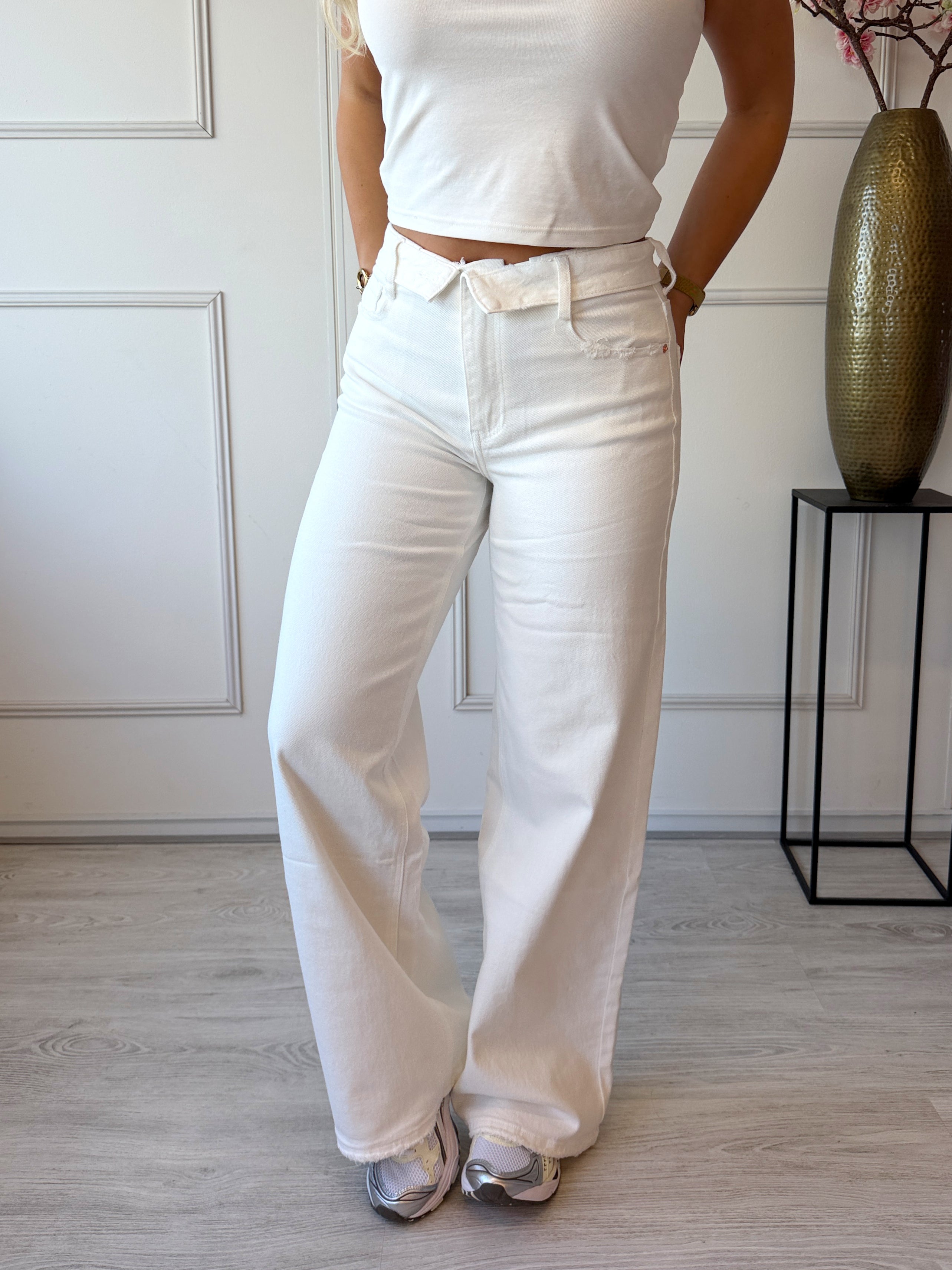 The Perfect Omslag Jeans | Wit