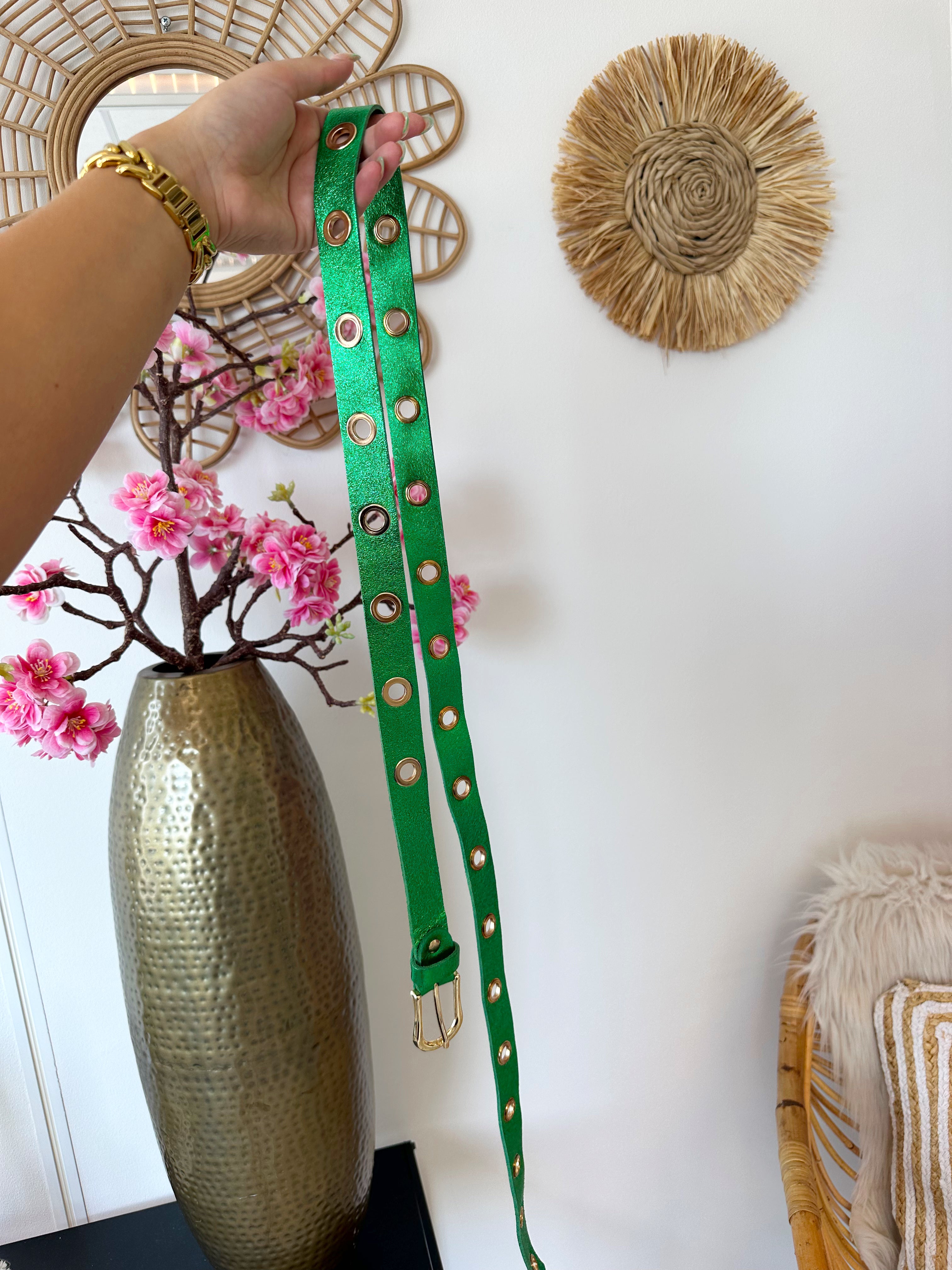 Metallic Riem | Groen