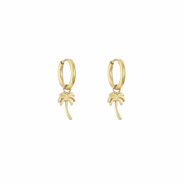Palm Tree Oorbellen | Goud