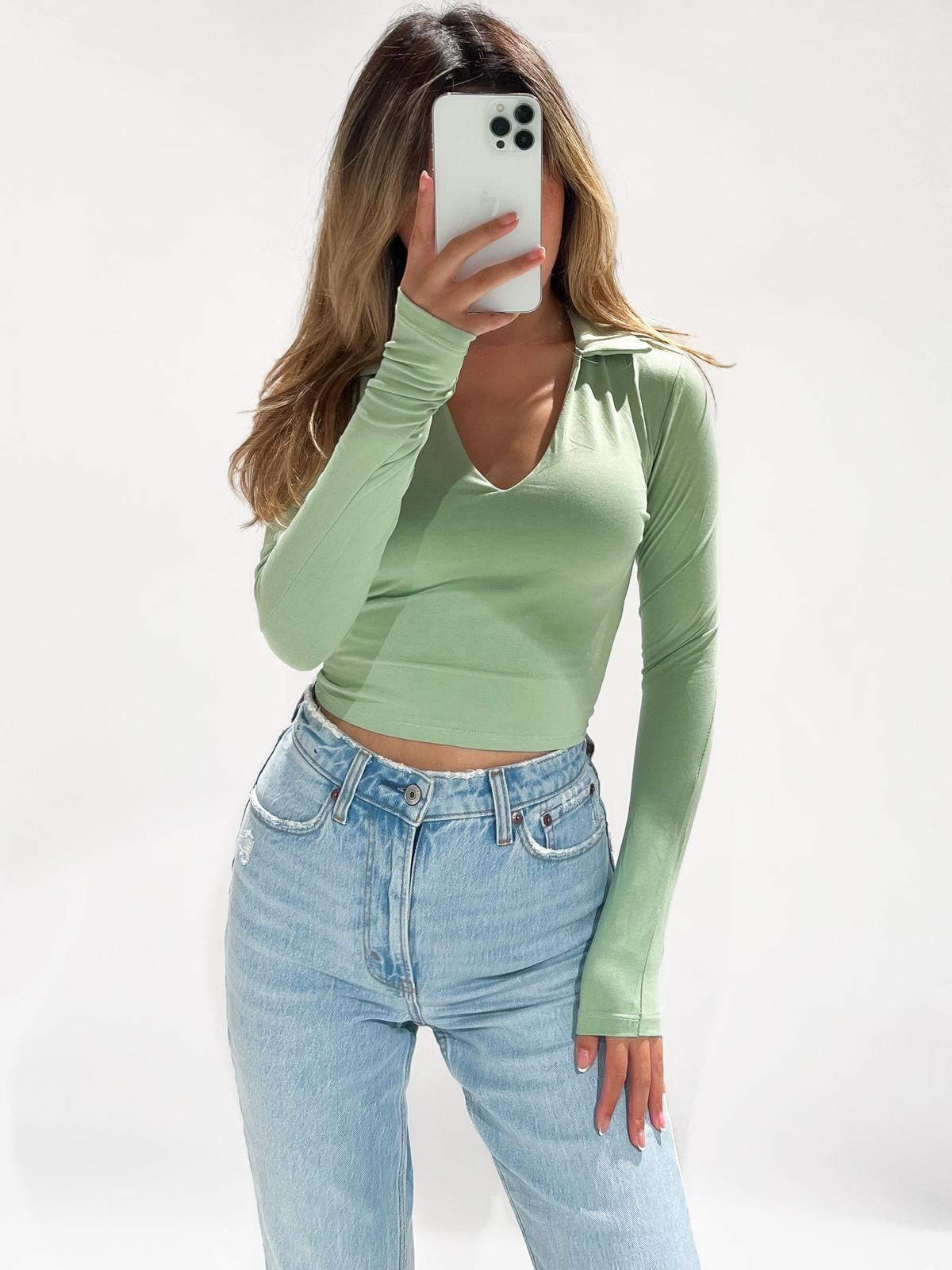 Reagan Top | Pistache