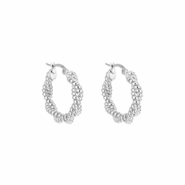 Twister Oorbellen | Zilver