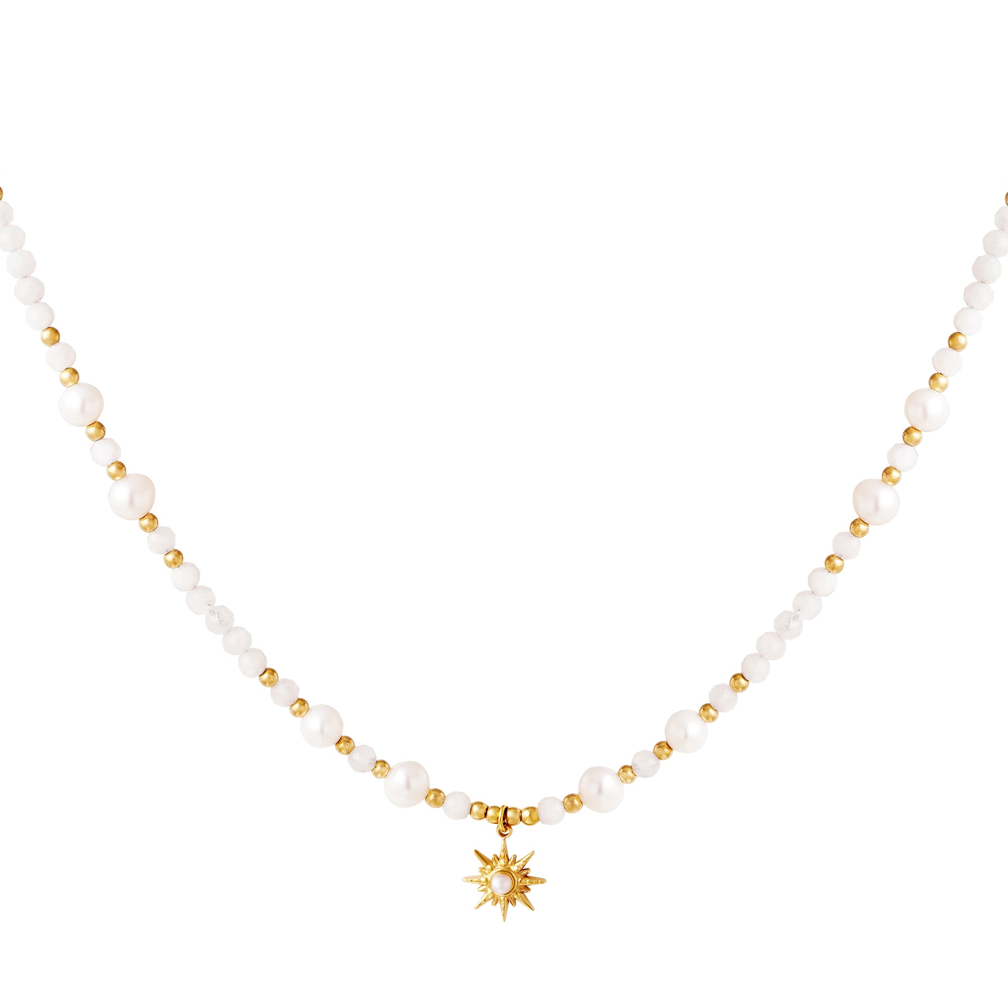 Parelketting met Sterretje | Goud