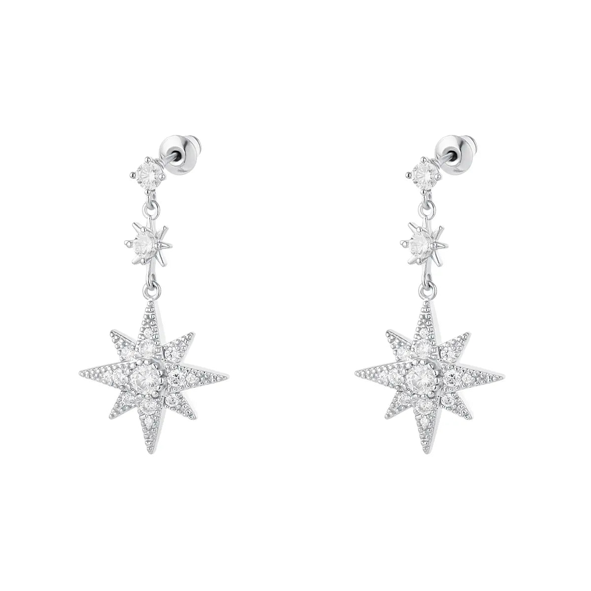 To The Moon And Back Sparkle Oorbellen | Zilver