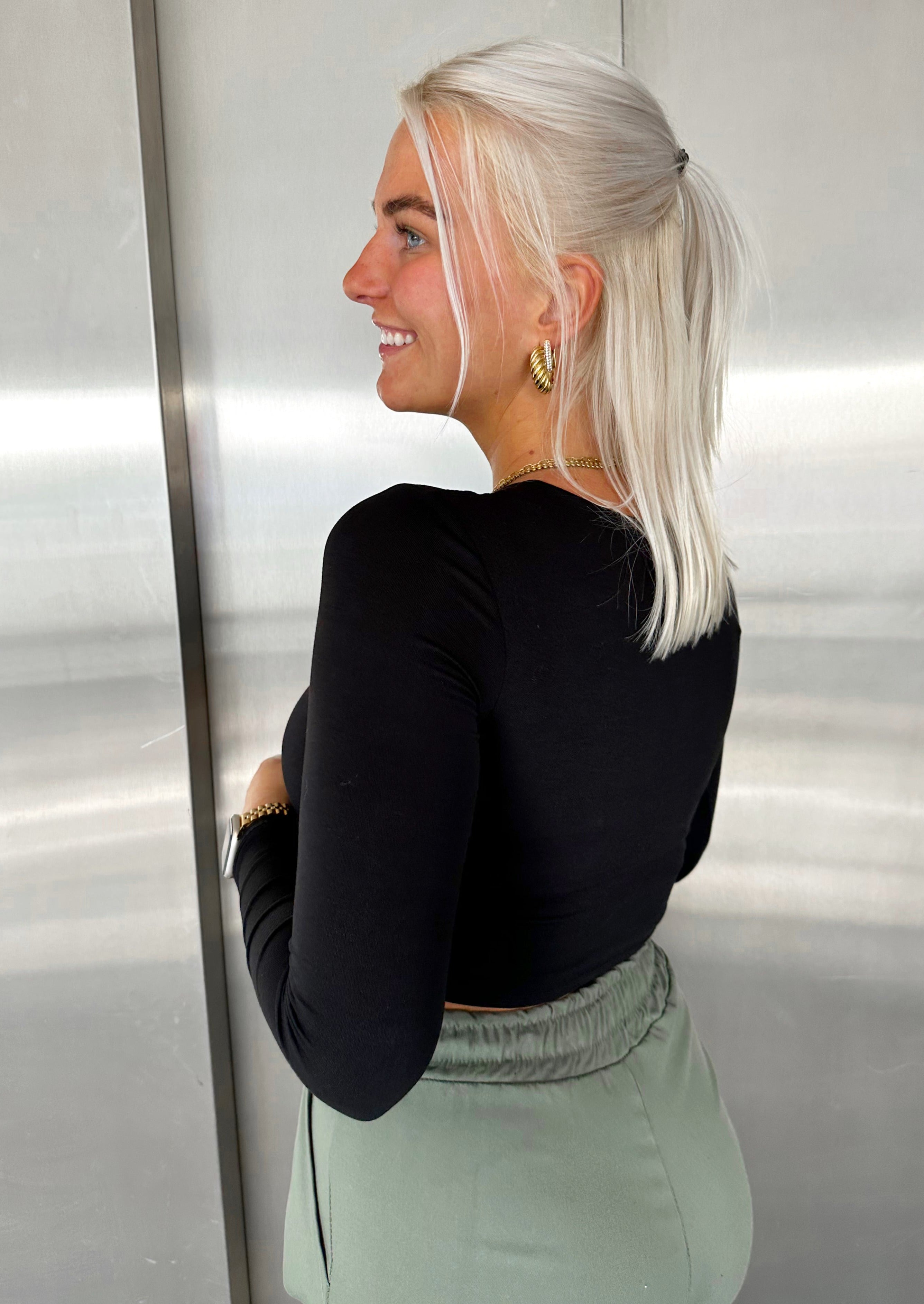 Leela Top | Zwart