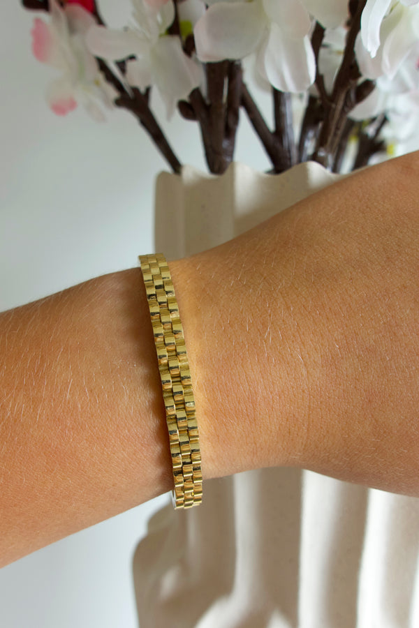 Schakel Inspired Armband | Goud