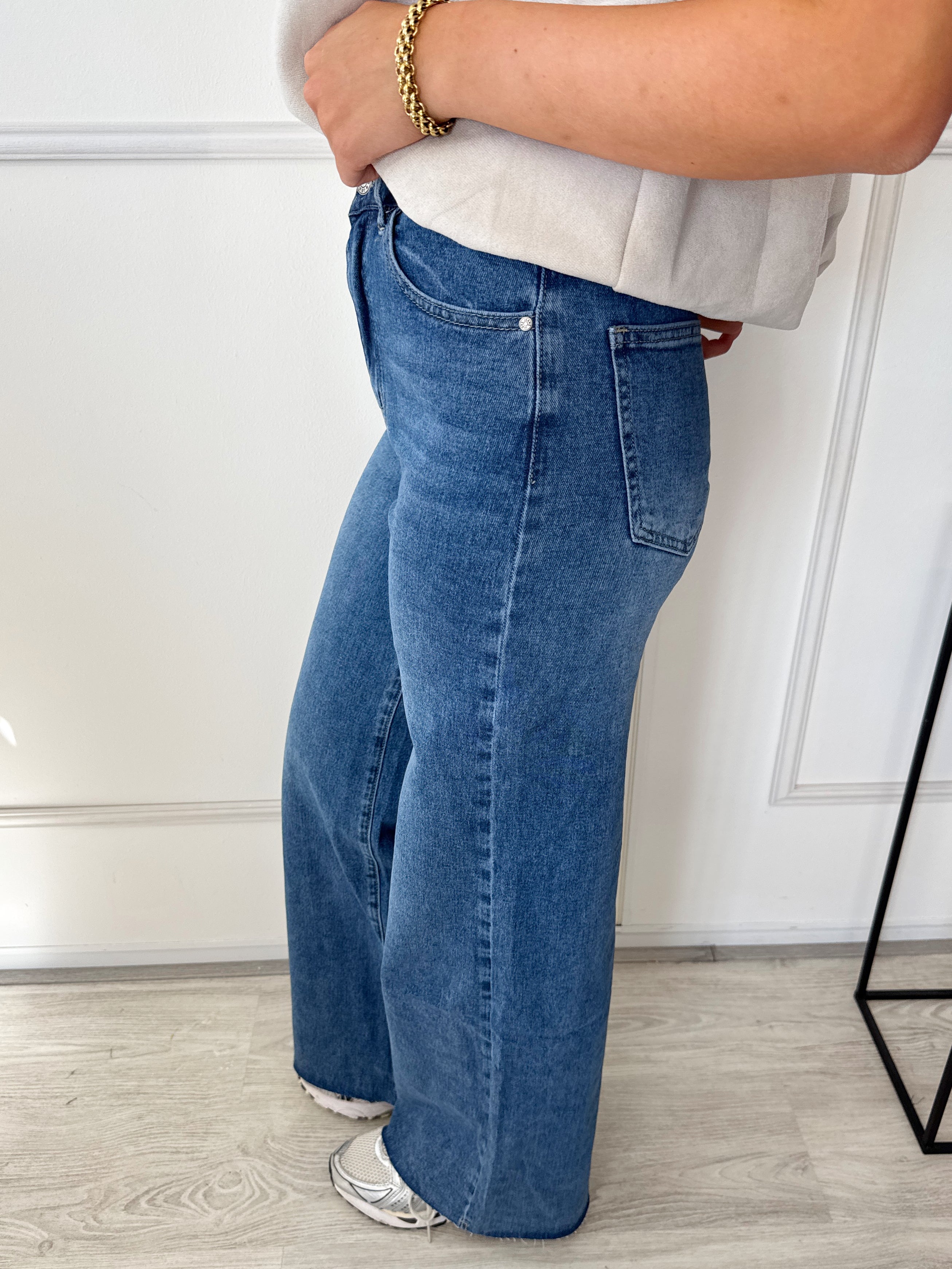 Jaisy Wide Leg Jeans | Blauw