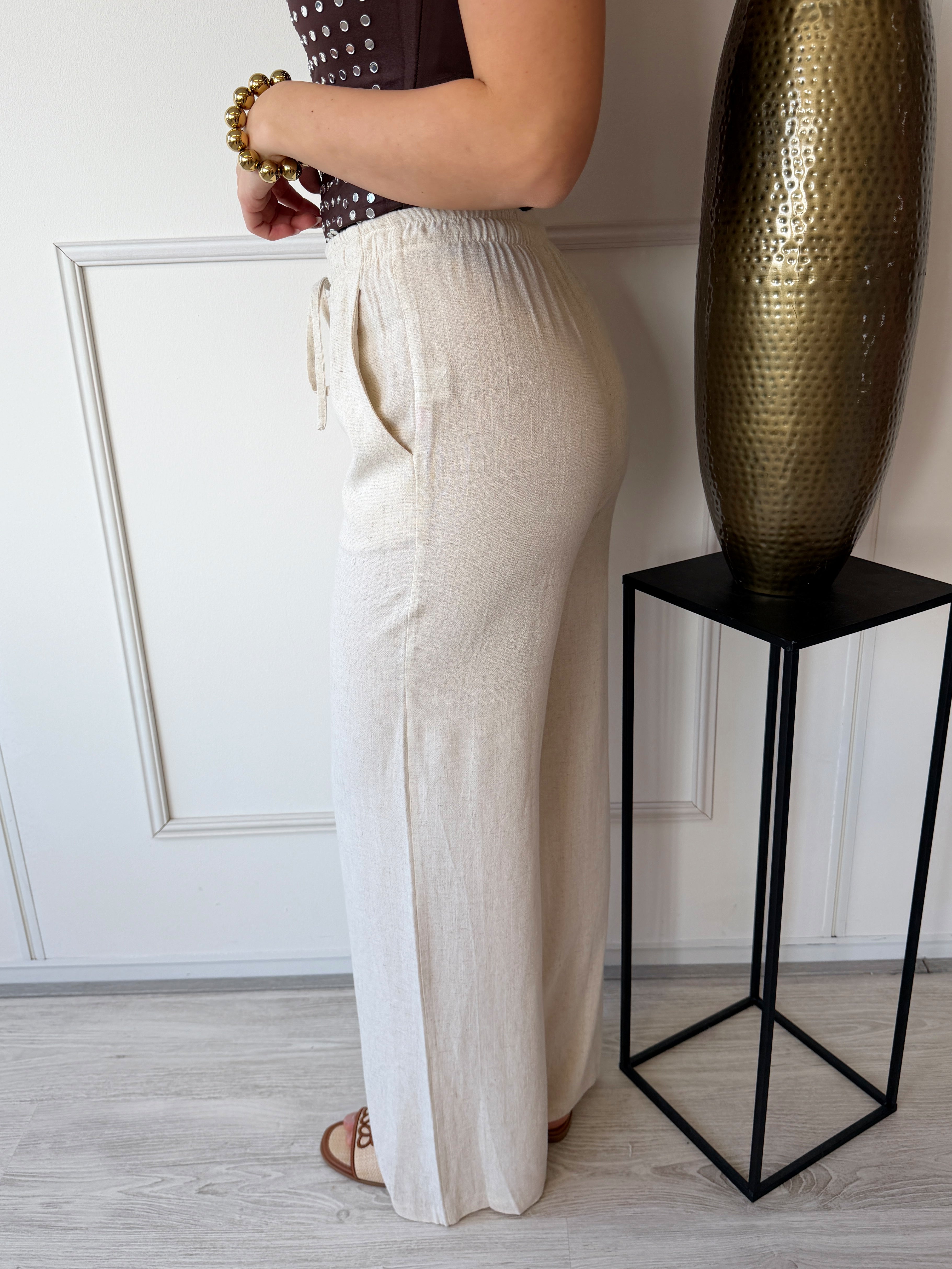 Linnen Broek | Beige