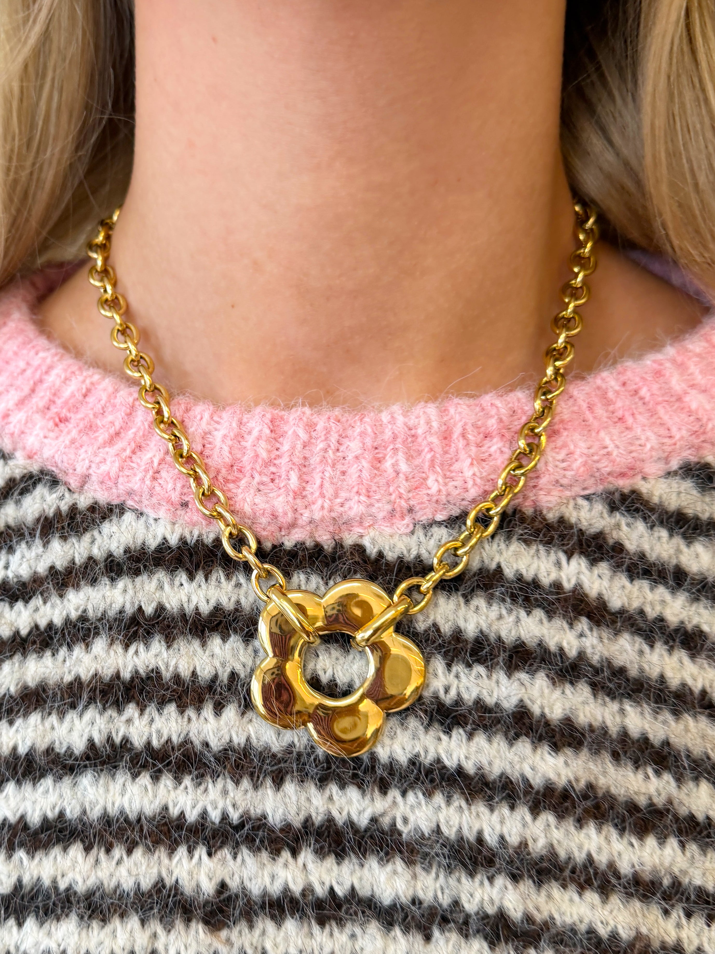 Flower Ketting | Goud