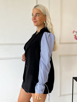 Limited Pinstripe Blazer | Blauw Wit