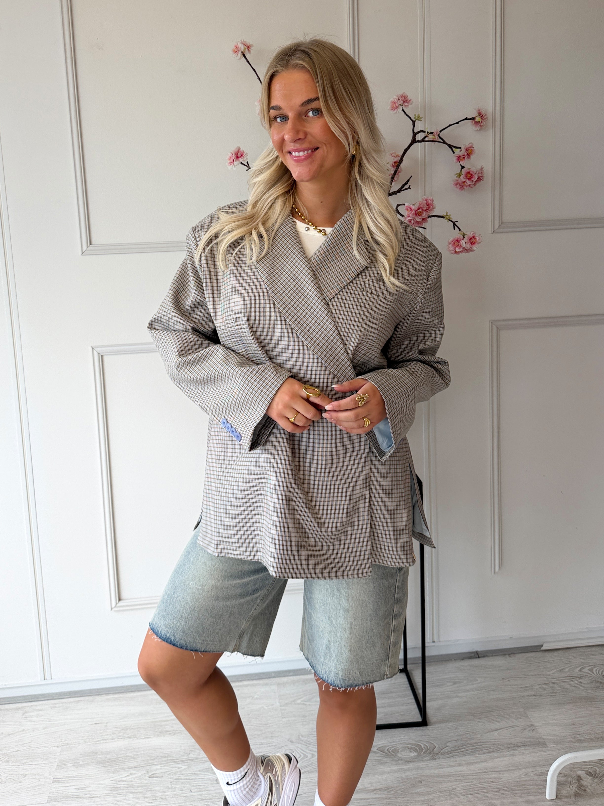 Jill Geruite Blazer  | Jasmijn Blue Plaid
