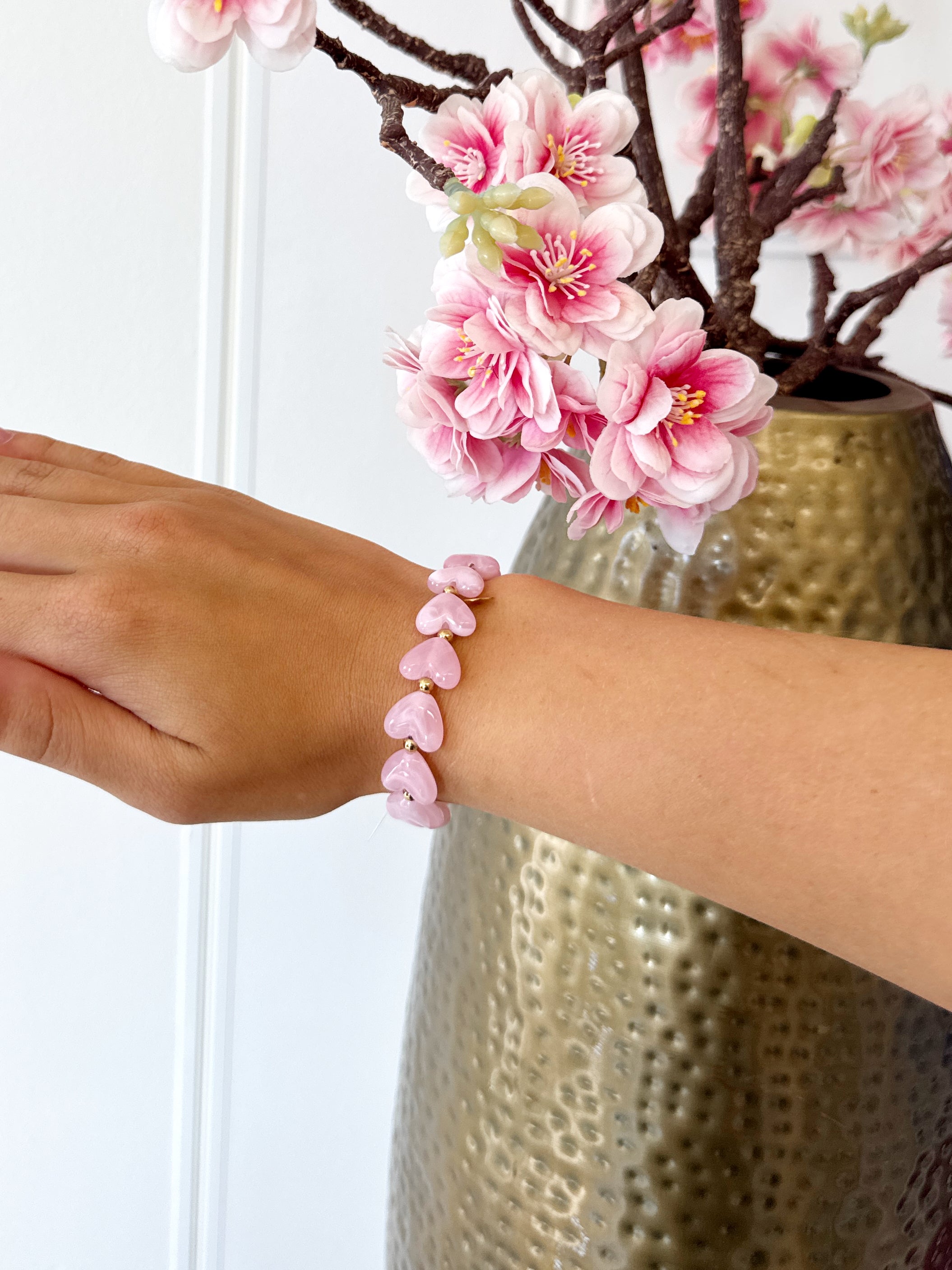 Hartjes Armband | Roze