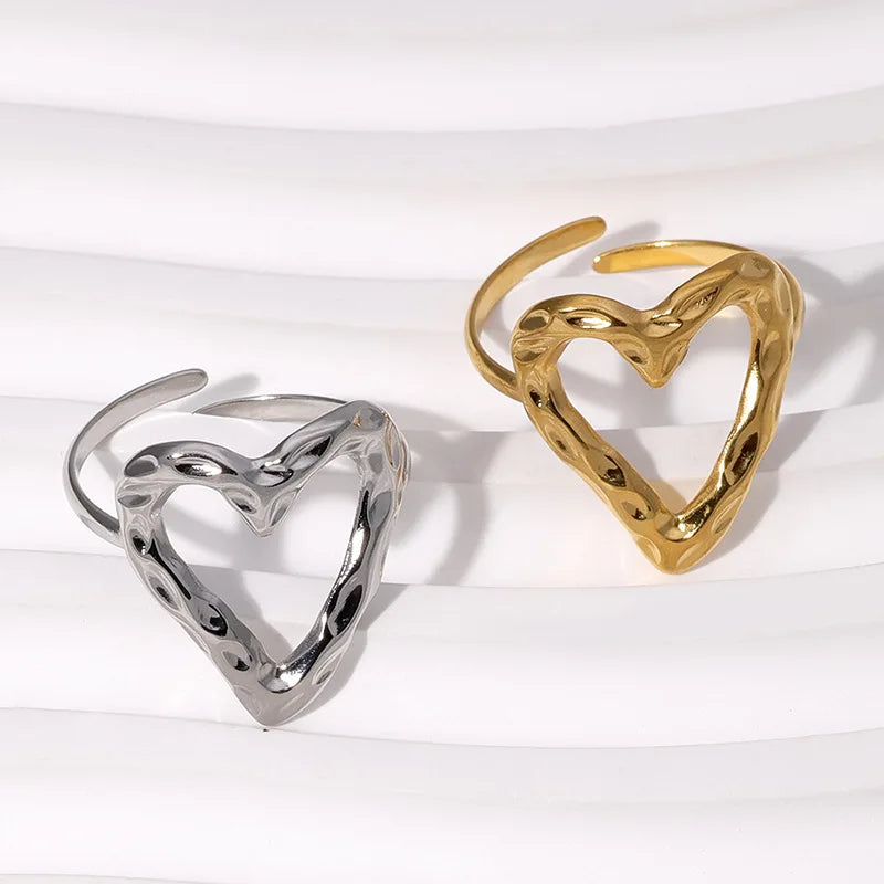 Infinity Hartjes Ring | Zilver