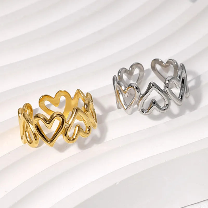 Infinity Hartjes Ring | Zilver