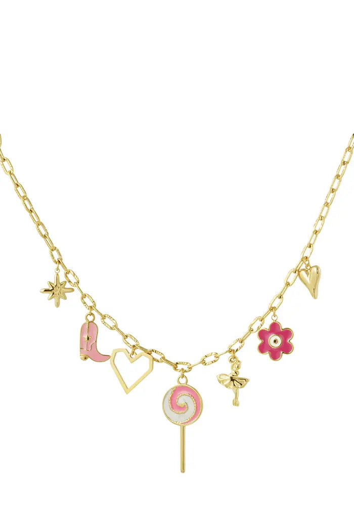 Bedelketting Snoepwinkel | Roze Goud