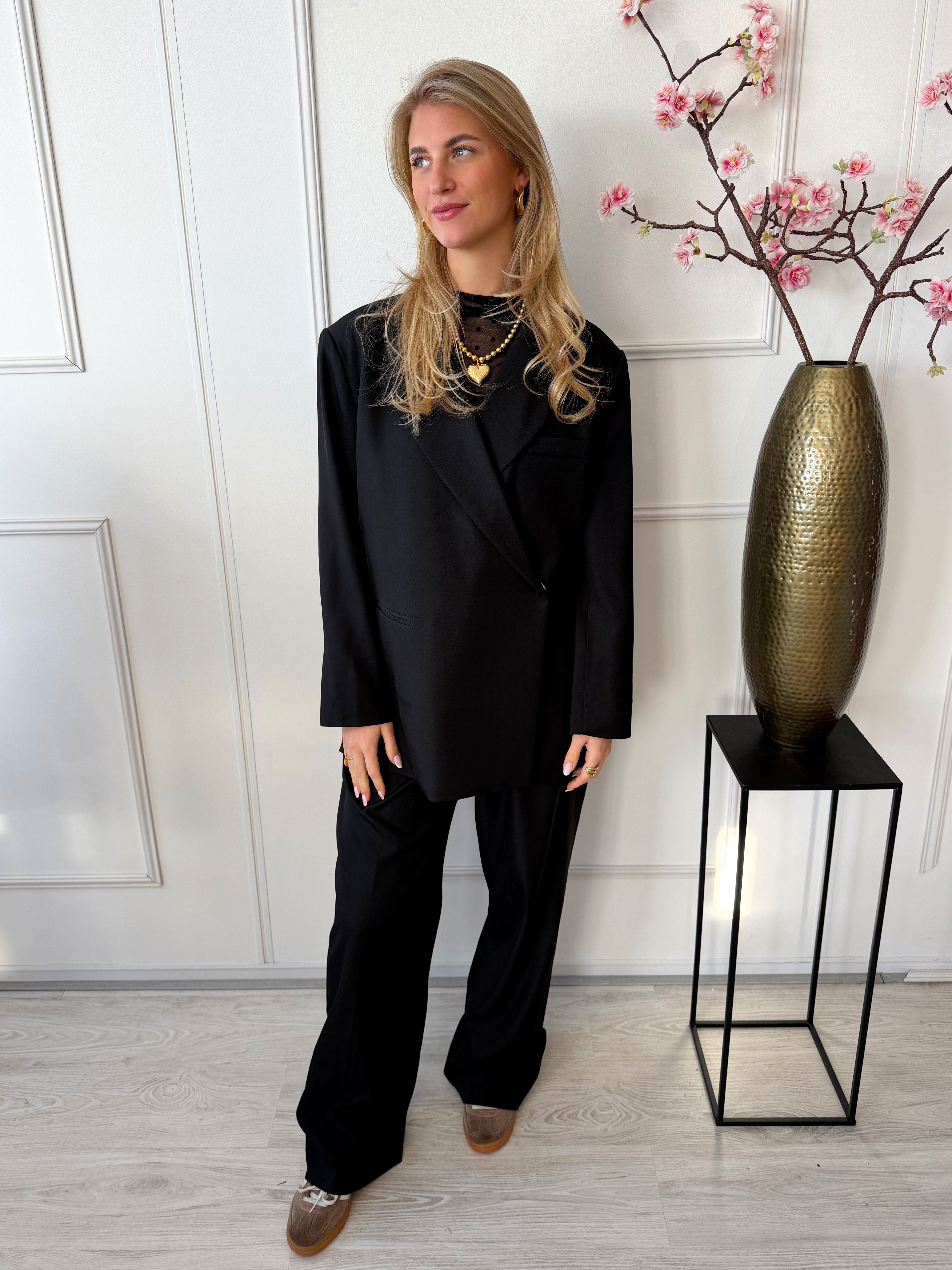 Oversized Boxy Pantalon | Zwart