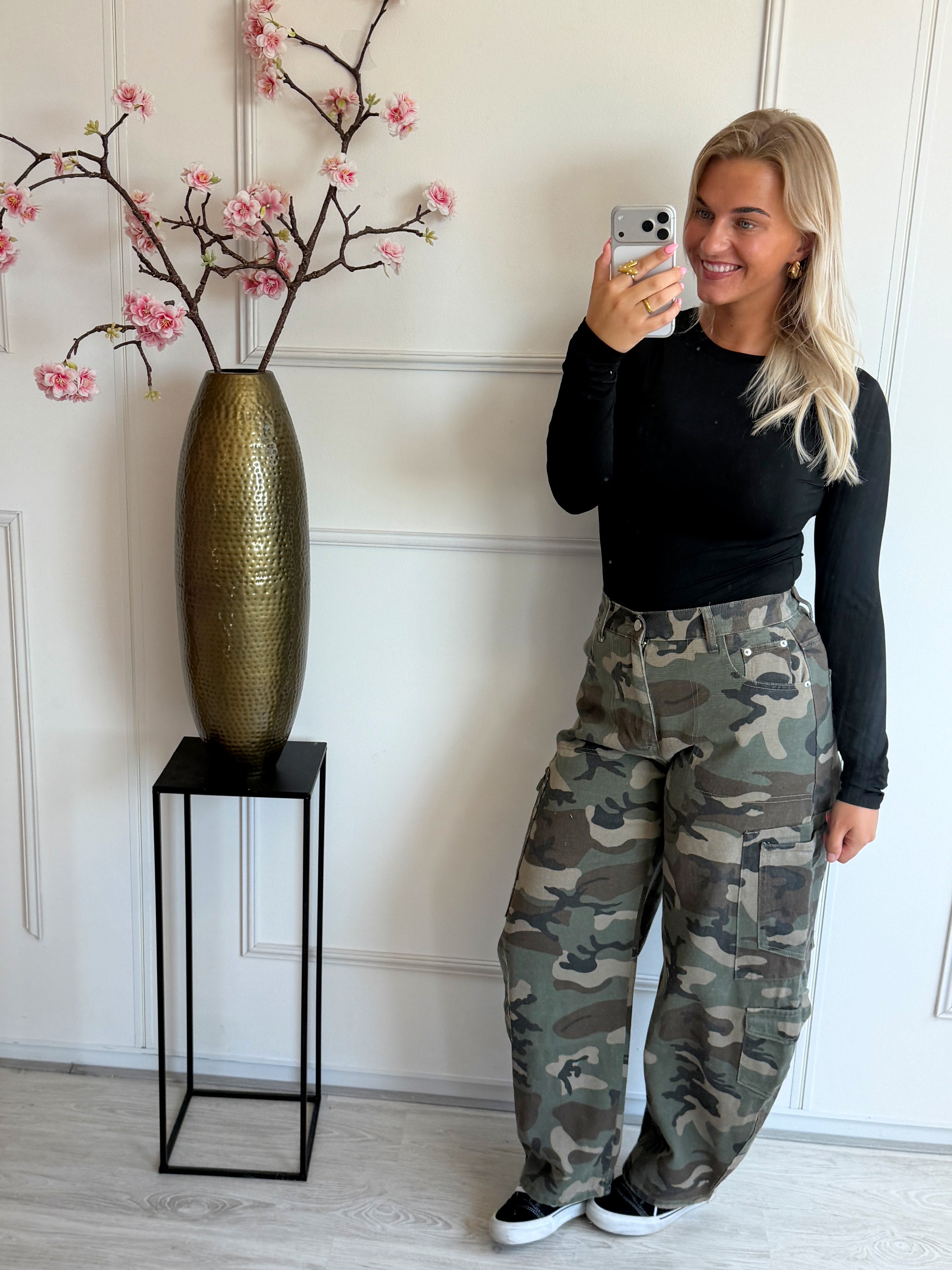 Camo Cargo Jeans | Kaki