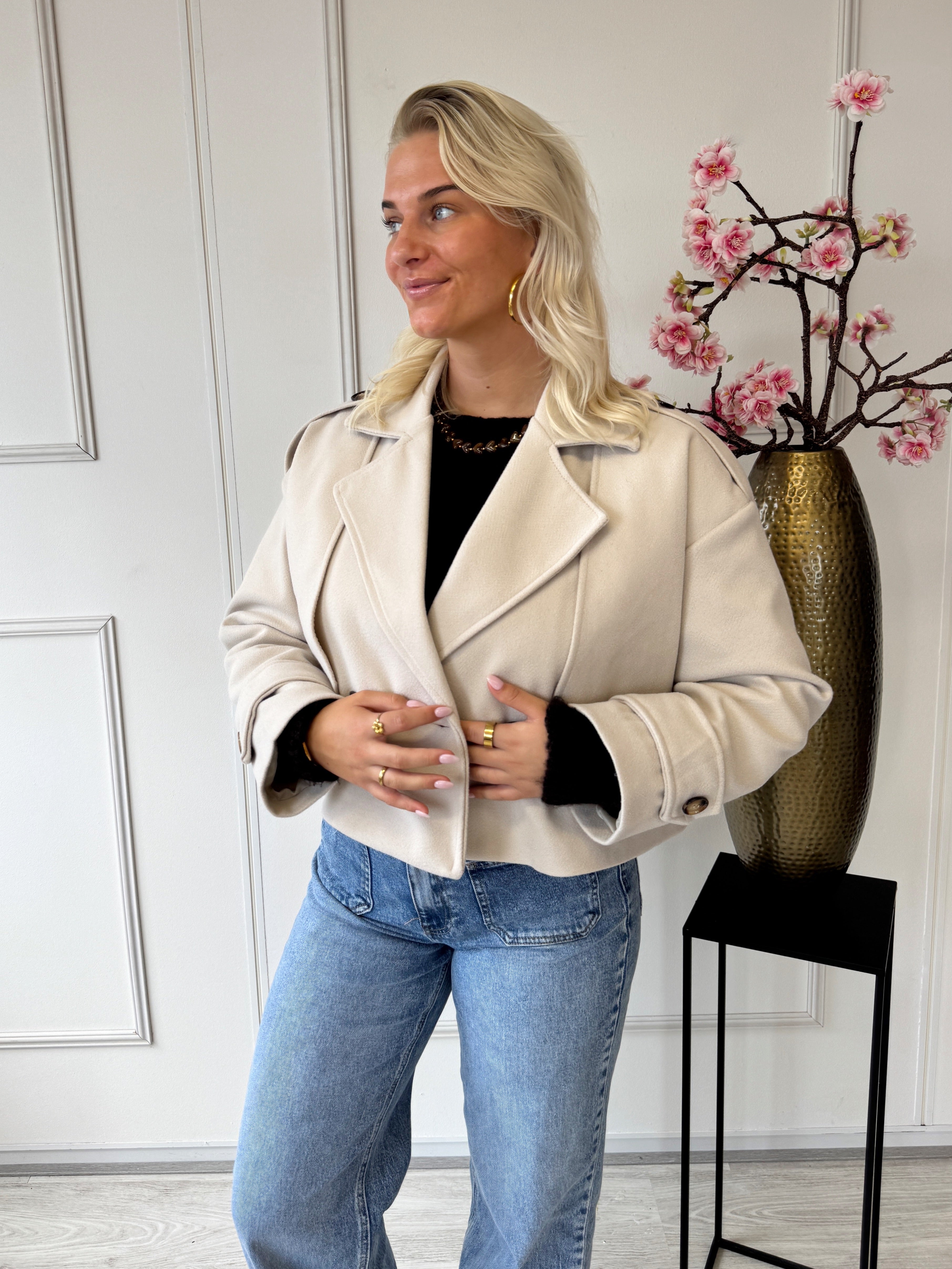 Trench Jasje Kort | Ecru