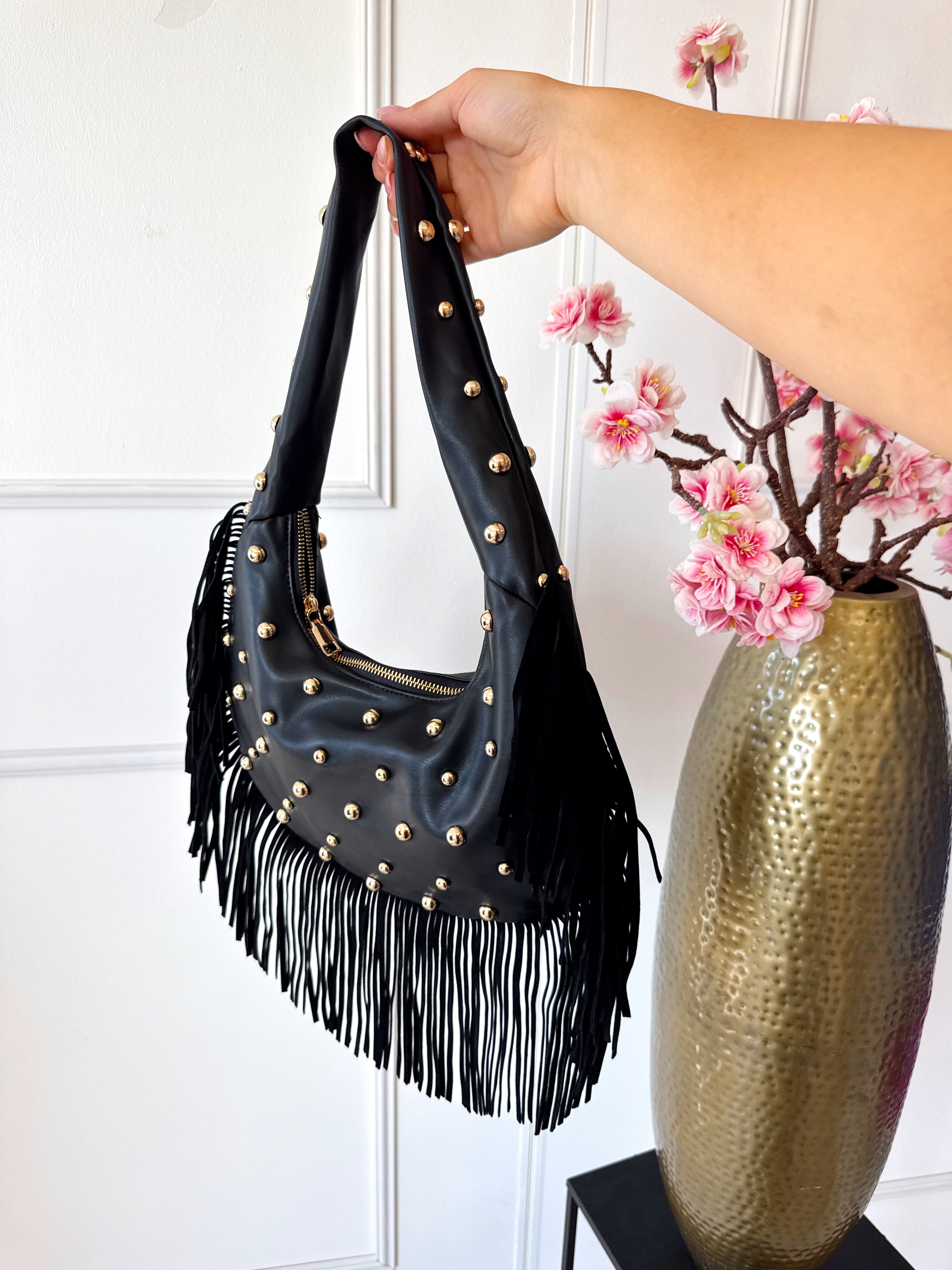 Handtas met Studs | Zwart