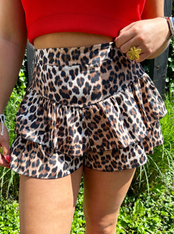 Sienna Panter Skort | Bruin