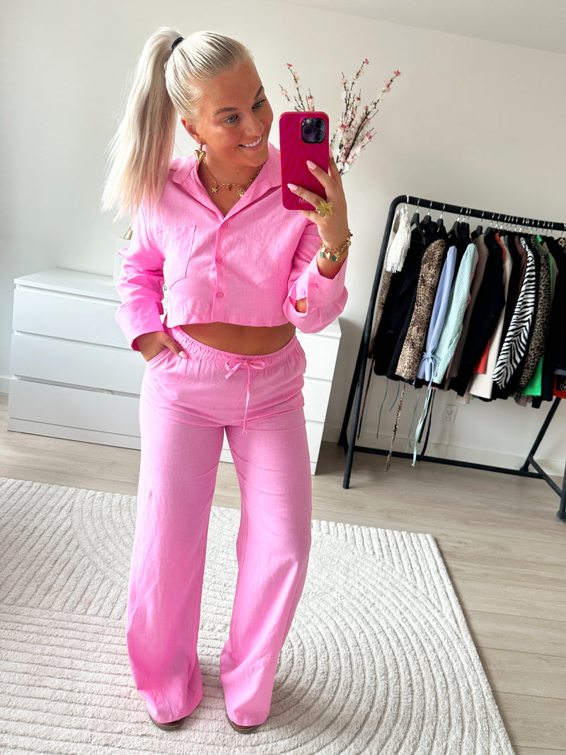 Linnen Broek | Roze