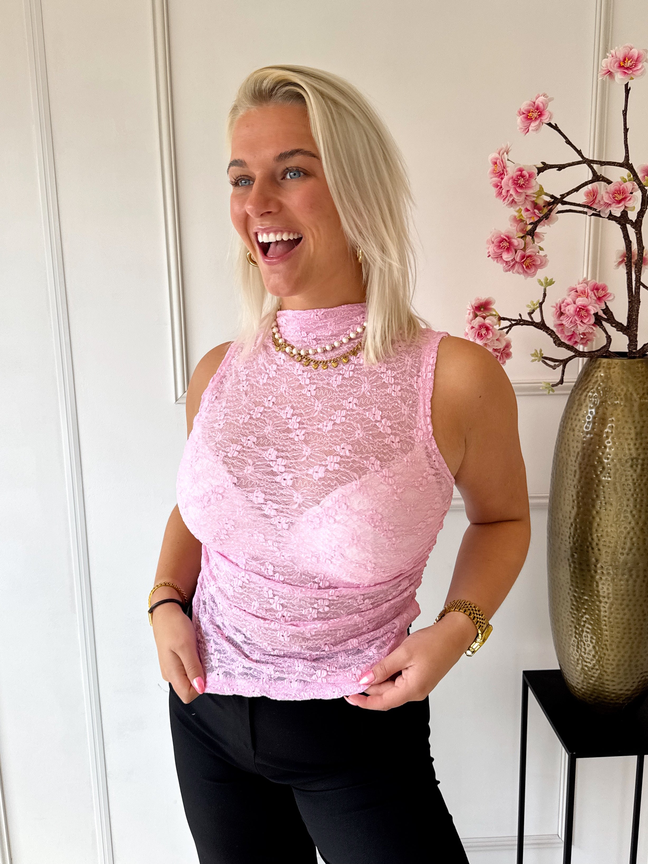 Kanten Icone Top | Roze