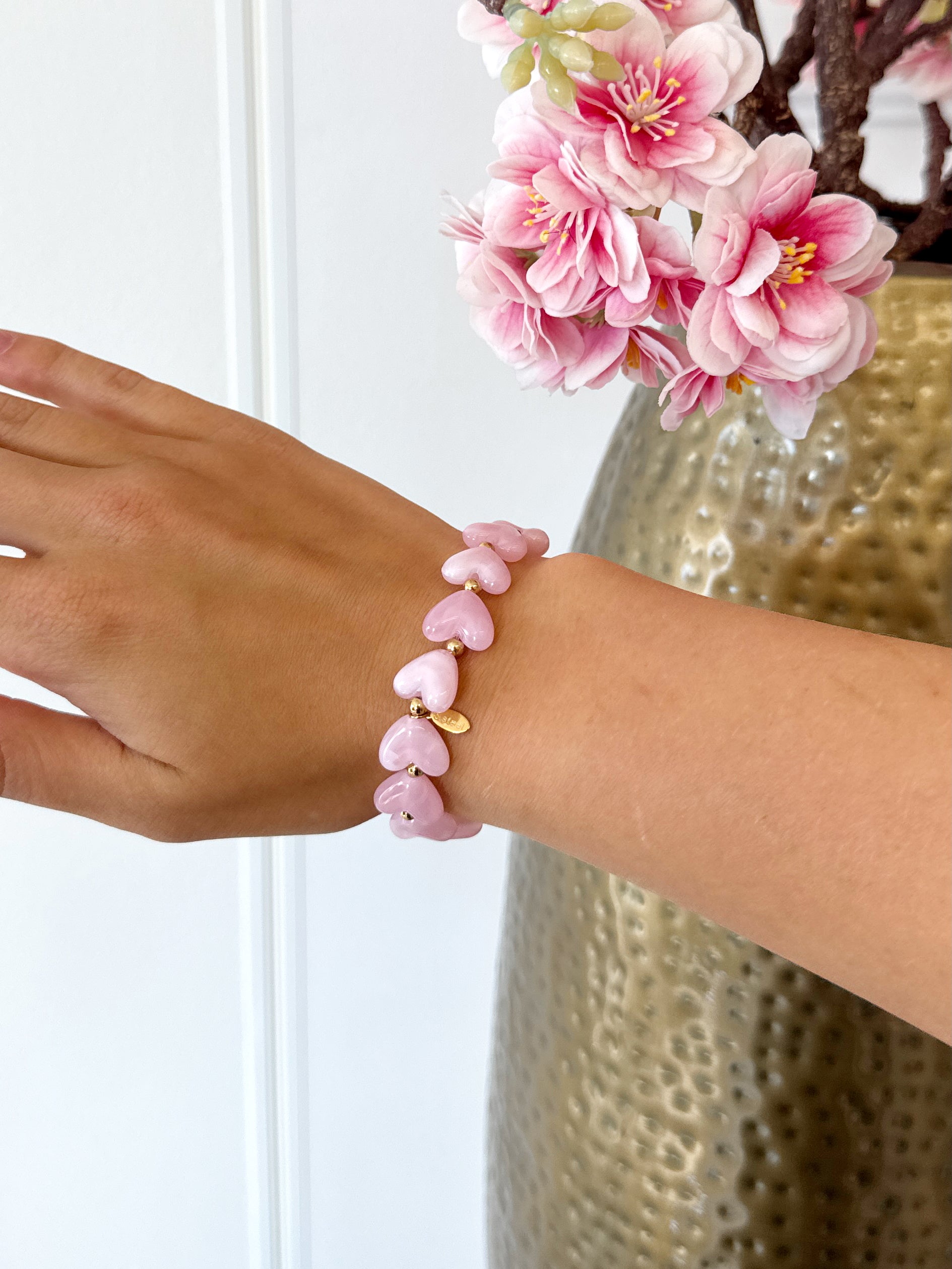 Hartjes Armband | Roze