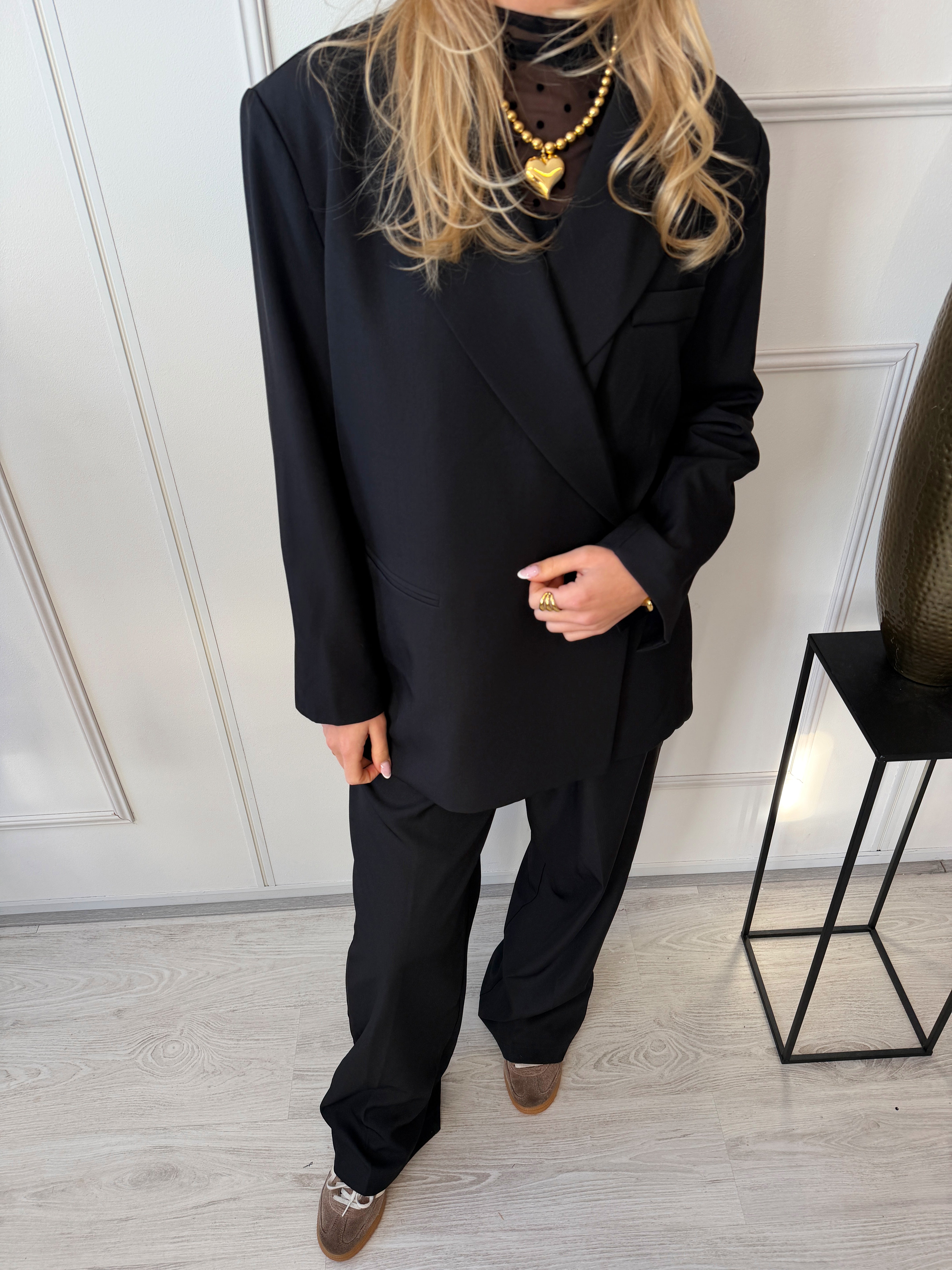 Oversized Boxy Pantalon | Zwart