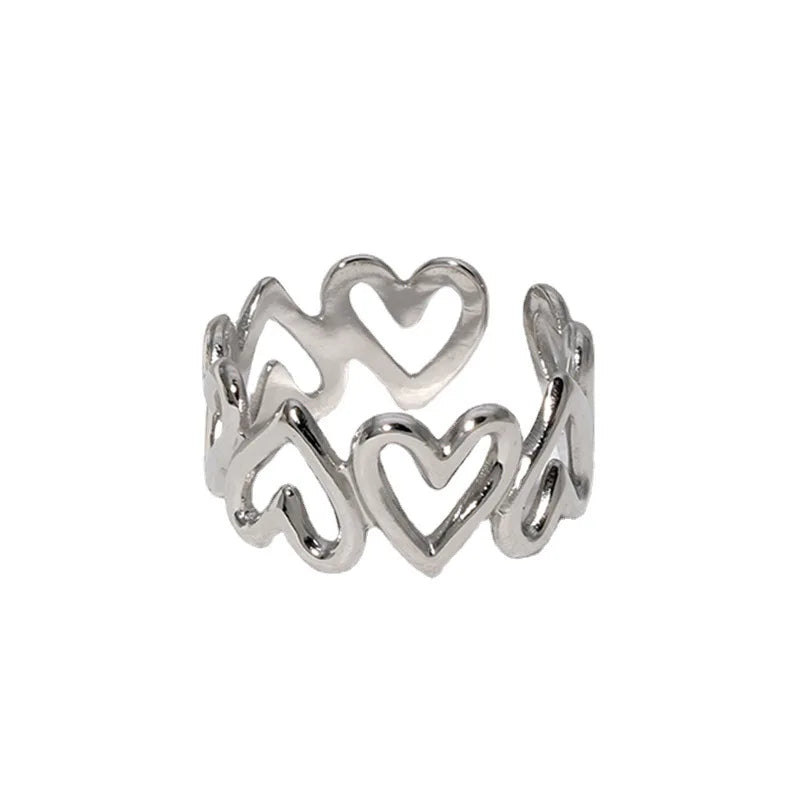 Infinity Hartjes Ring | Zilver