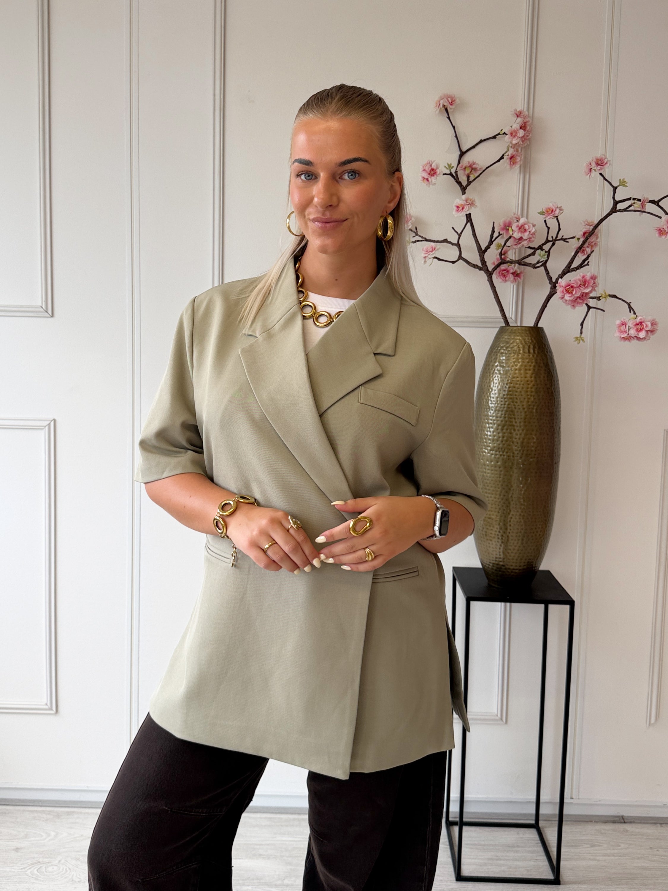 Summer Oversized Boxy Blazer | Pistache Groen