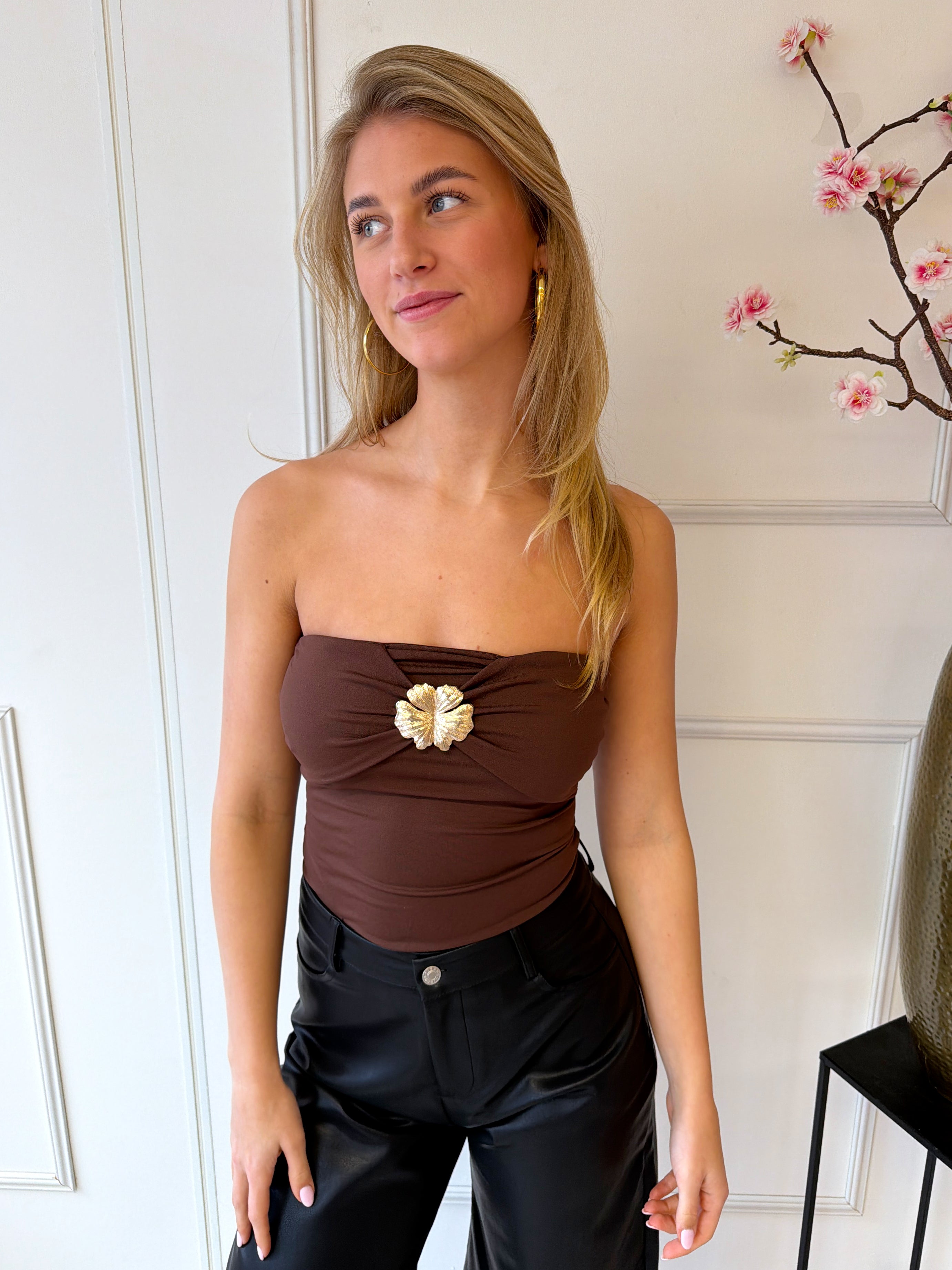 Strapless Body Bloem | Bruin